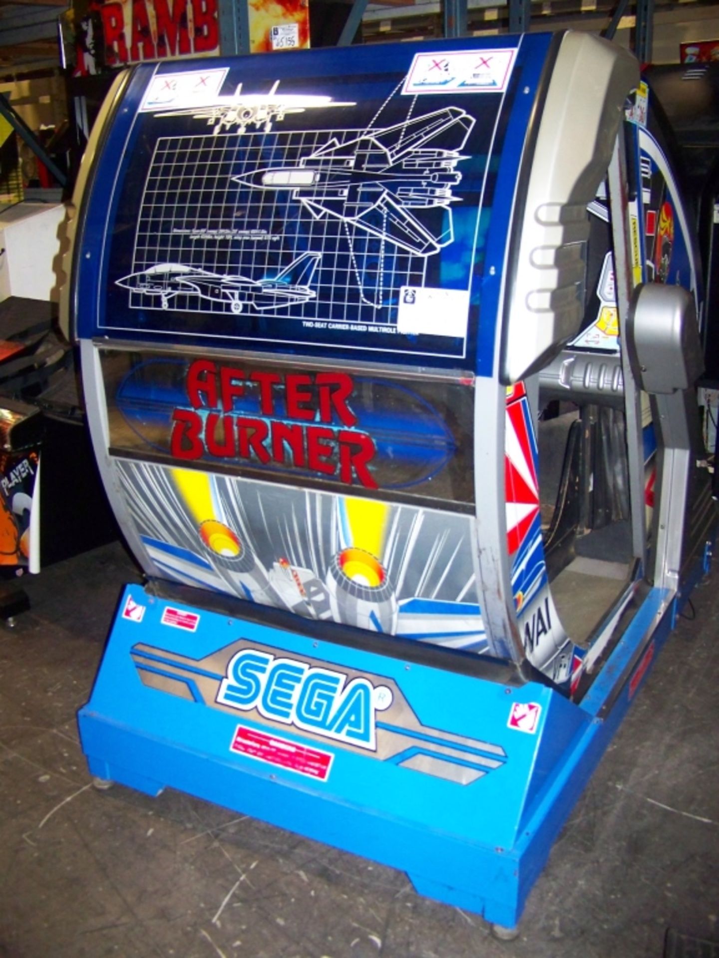 AFTERBURNER DELUXE MOTION CLASSIC ARCADE GAME SEGA - Image 7 of 10