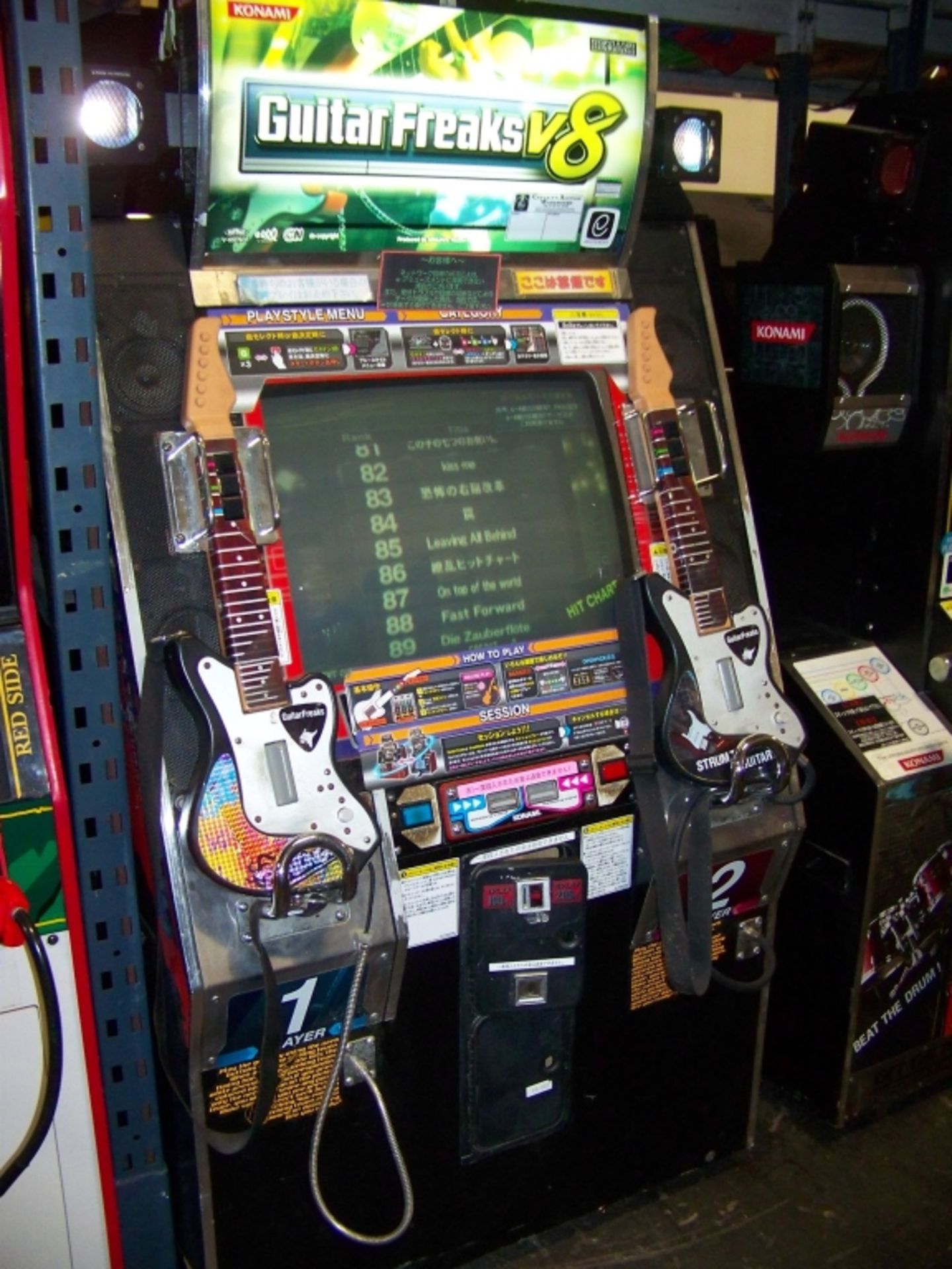 GUITAR FREAKS V8 MUSIC ARCADE GAME KONAMI