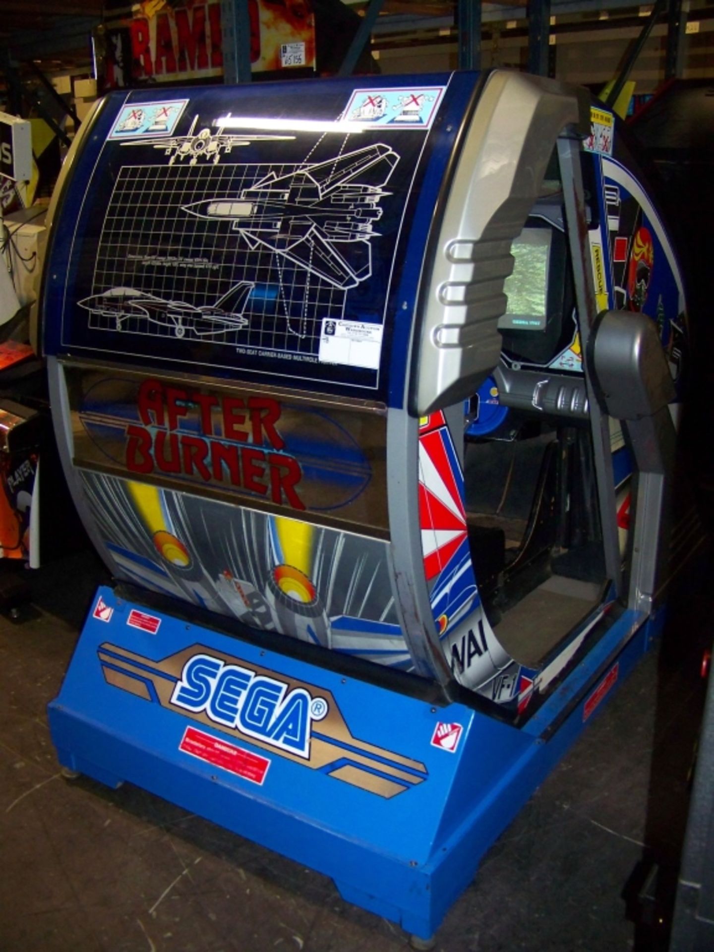 AFTERBURNER DELUXE MOTION CLASSIC ARCADE GAME SEGA - Image 9 of 10