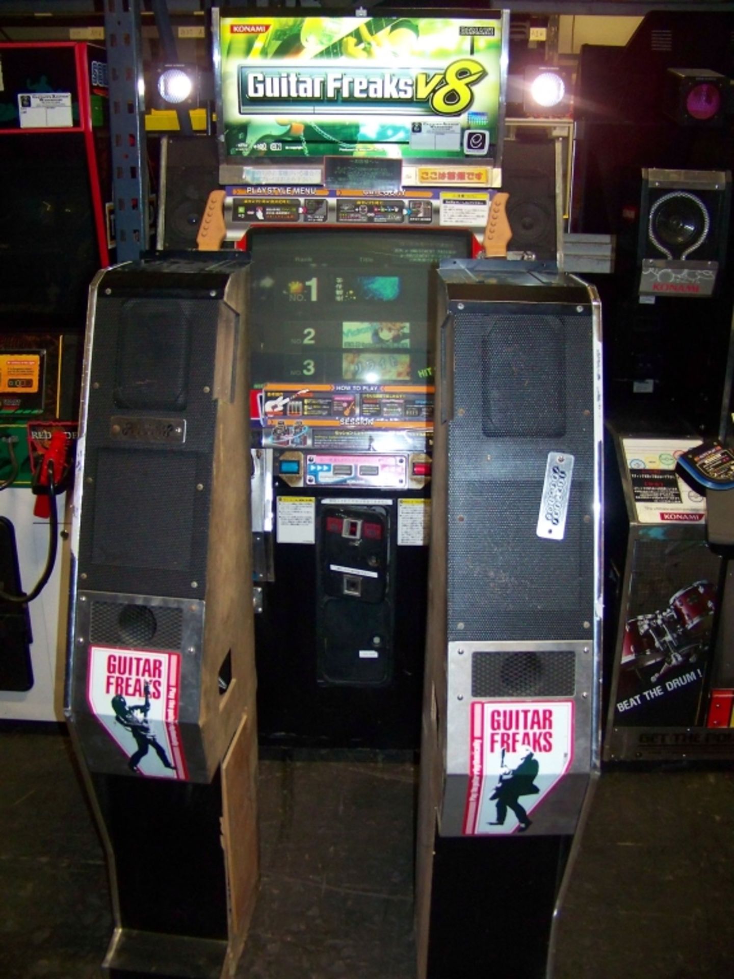 GUITAR FREAKS V8 MUSIC ARCADE GAME KONAMI - Image 3 of 9