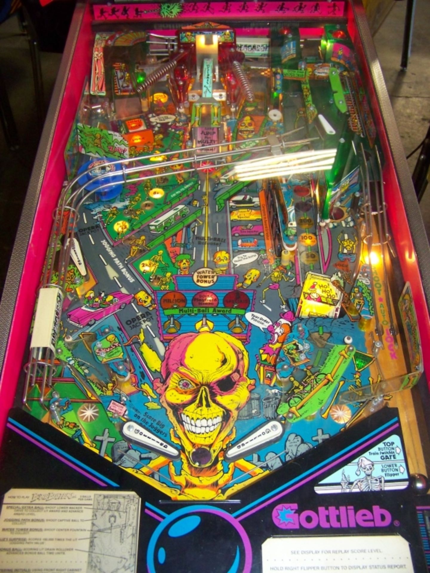 BONE BUSTERS PINBALL MACHINE 1991 PREMIER GOTTLIEB - Image 8 of 10