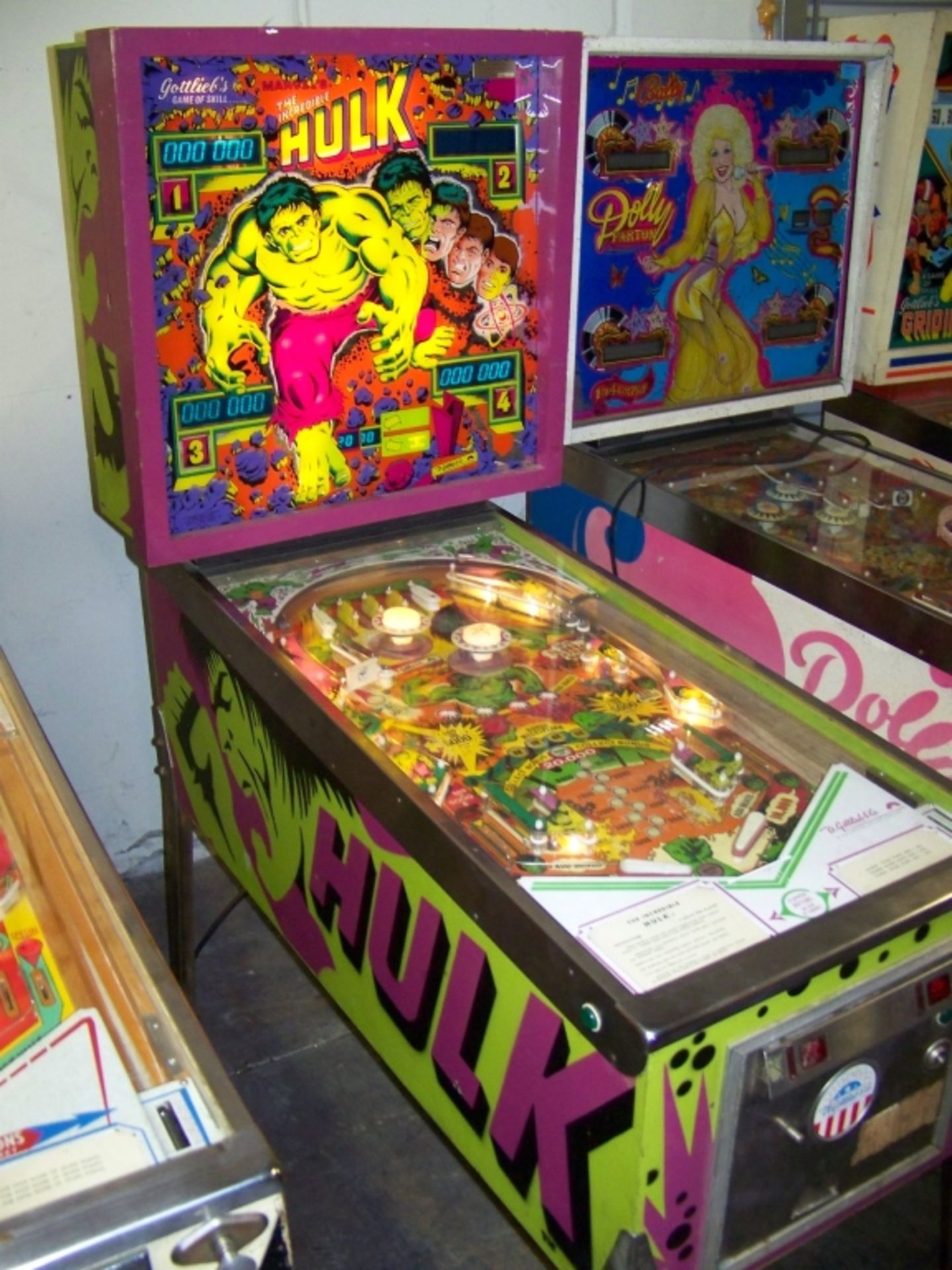 MARVEL'S THE INCREDIBLE HULK PINBALL MACHINE 1979