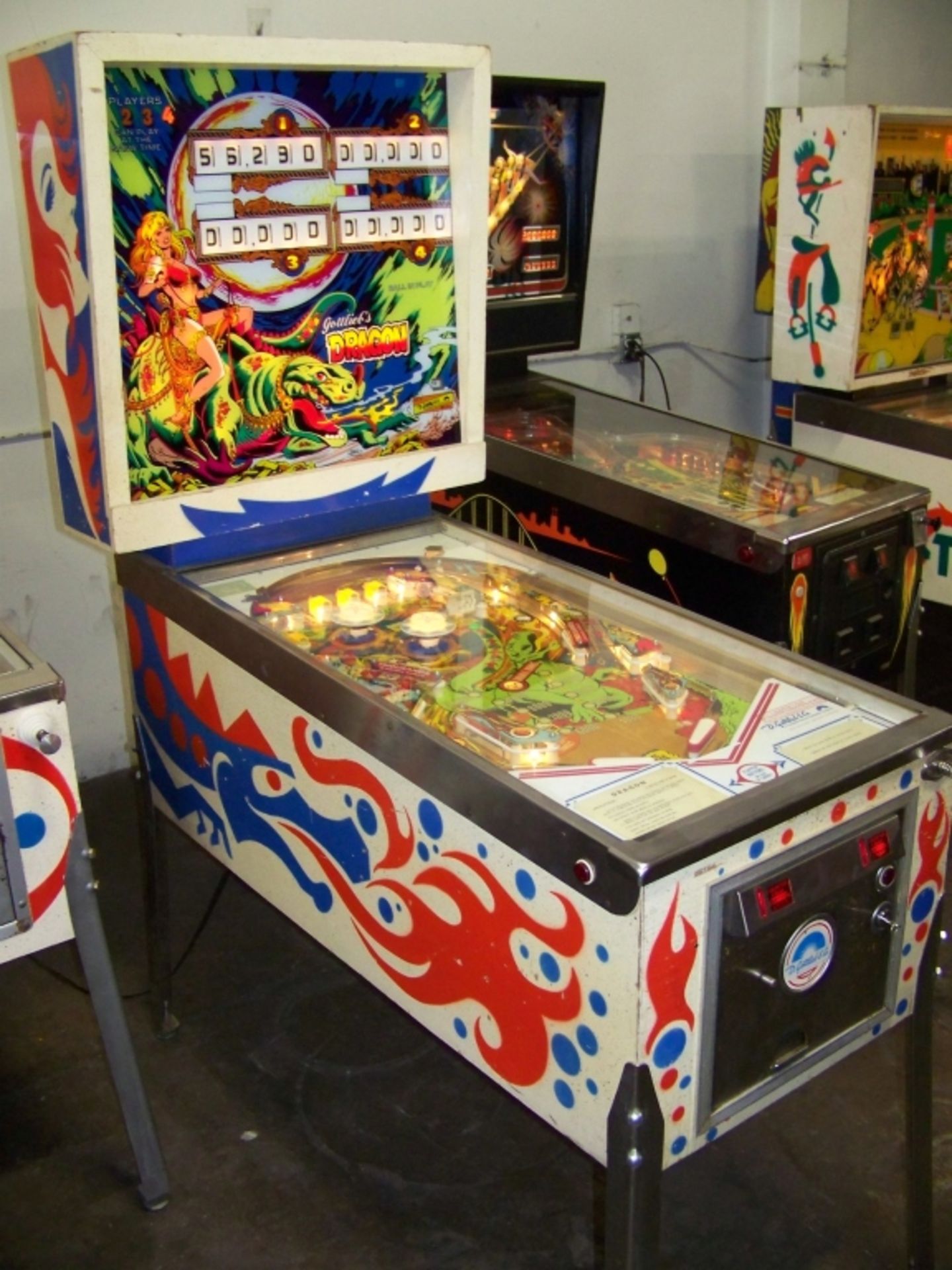 DRAGON PINBALL MACHINE ELCTRO MECHANICAL GOTTLIEB