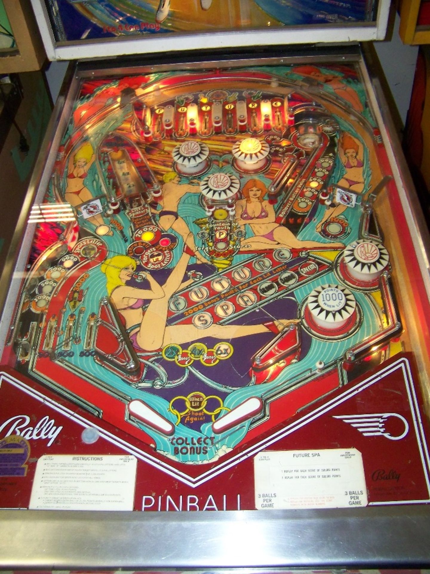 FUTURE SPA PINBALL MACHINE 1979 BALLY WIDE BDY - Image 10 of 10