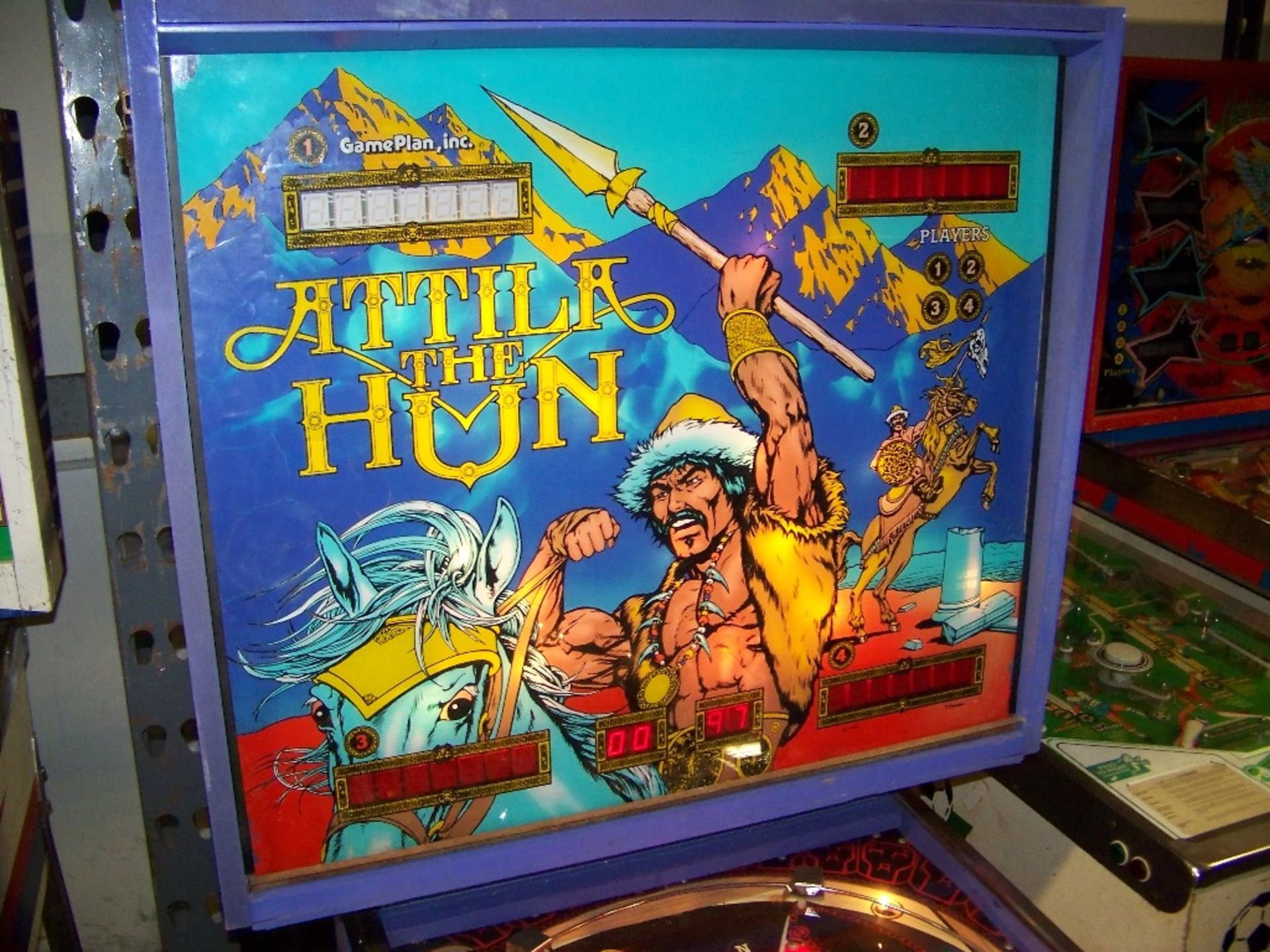 ATTILA THE HUN PINBALL MACHINE 1984 GAME PLAN - Image 2 of 8