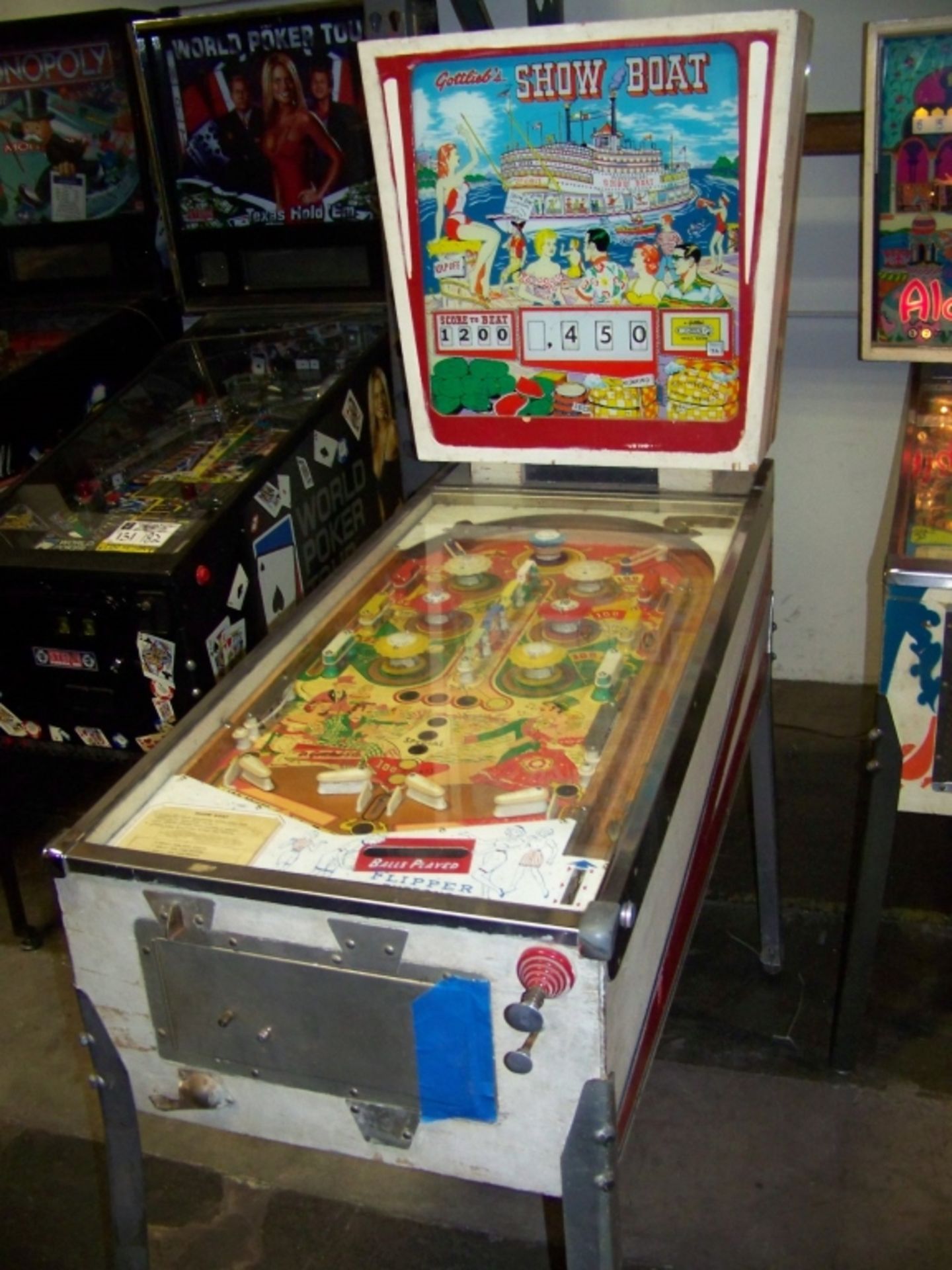 SHOW BOAT WEDGE HEAD PINBALL 1961 GOTTLIEB - Image 2 of 9