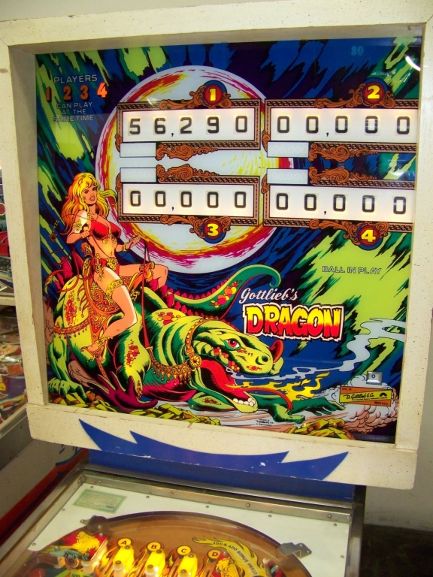 DRAGON PINBALL MACHINE ELCTRO MECHANICAL GOTTLIEB - Image 12 of 14