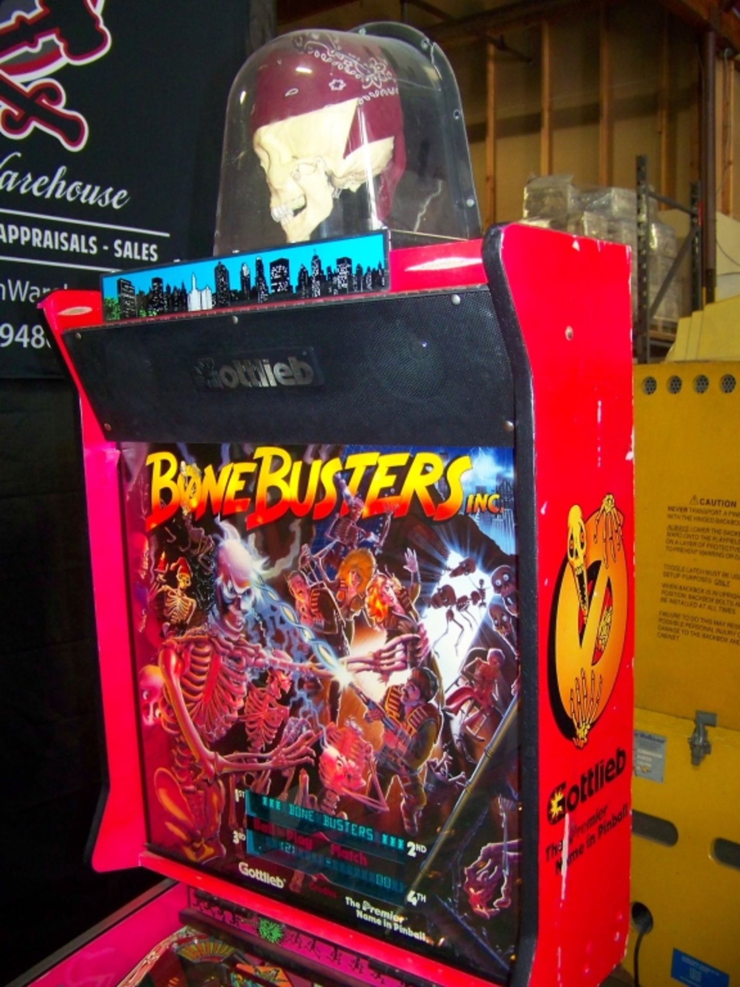 BONE BUSTERS PINBALL MACHINE 1991 PREMIER GOTTLIEB - Image 4 of 10