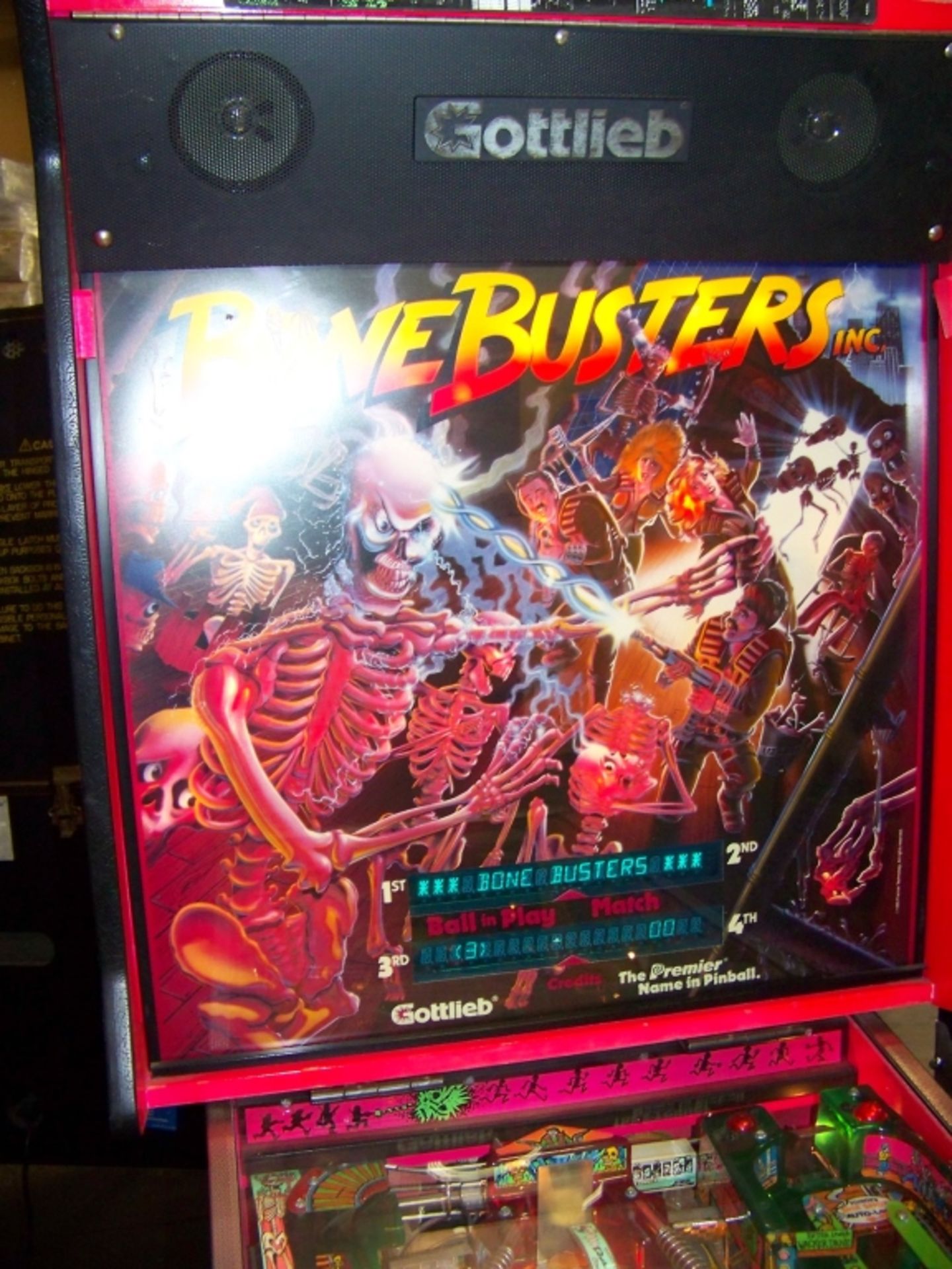 BONE BUSTERS PINBALL MACHINE 1991 PREMIER GOTTLIEB - Image 10 of 10