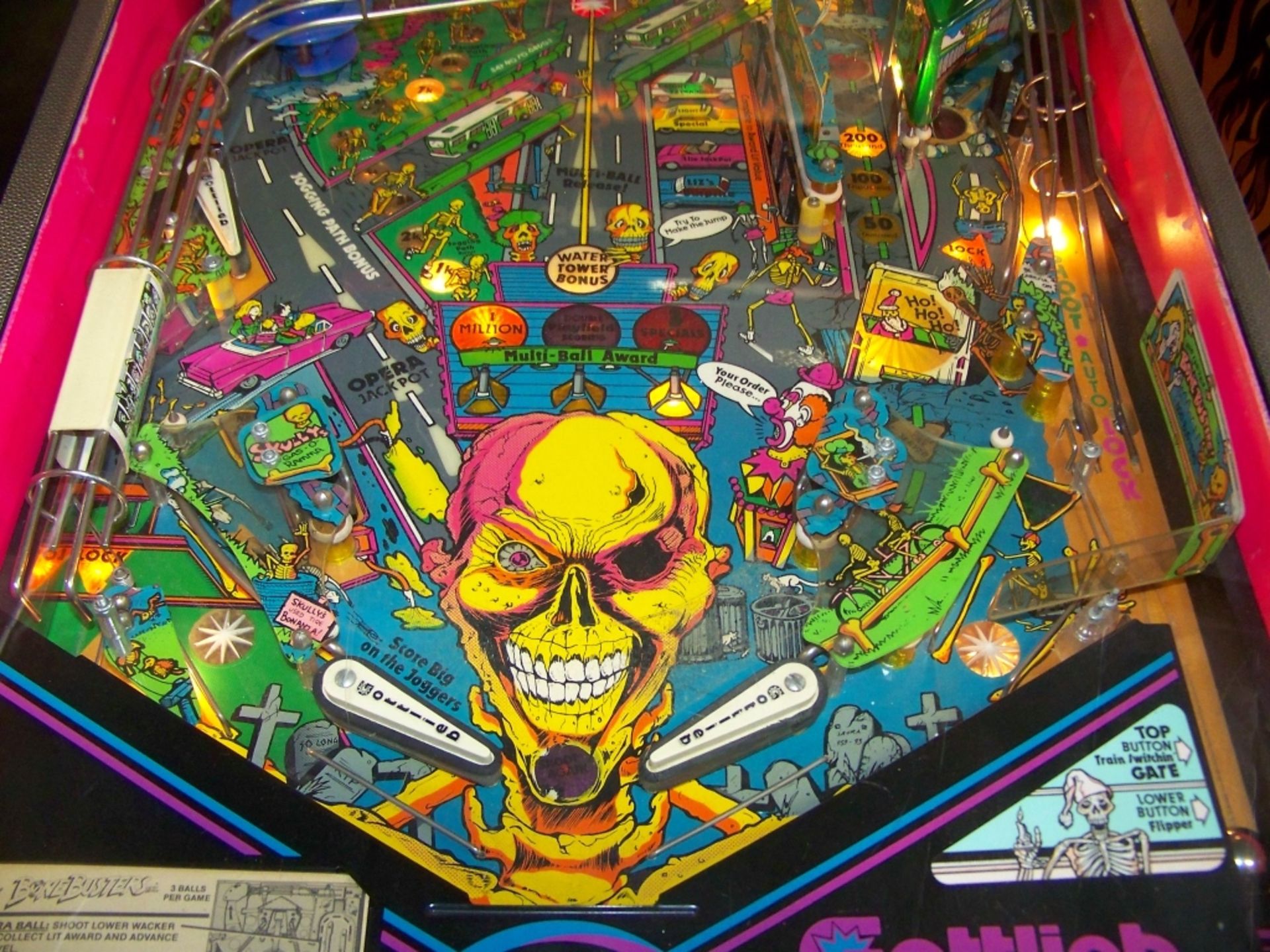 BONE BUSTERS PINBALL MACHINE 1991 PREMIER GOTTLIEB - Image 9 of 10