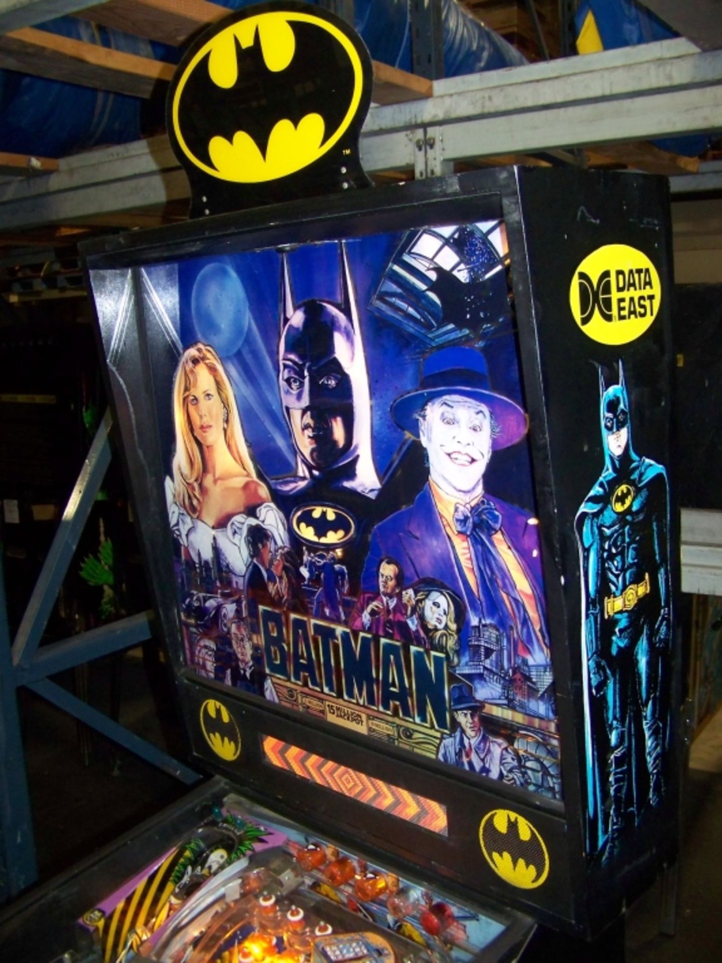 BATMAN PINBALL MACHINE W / TOPPER1991 DATA EAST - Image 8 of 13