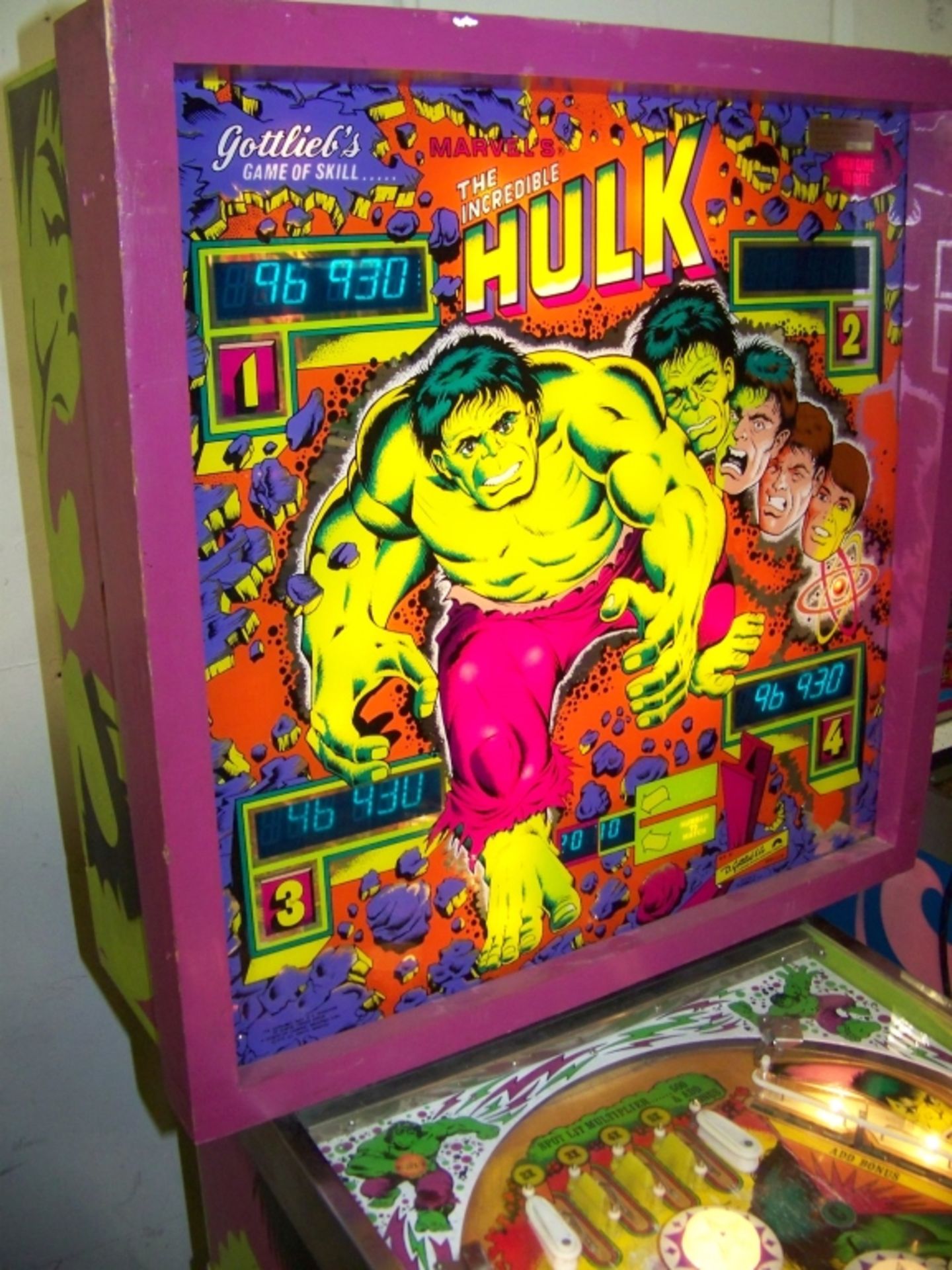 MARVEL'S THE INCREDIBLE HULK PINBALL MACHINE 1979 - Image 4 of 9