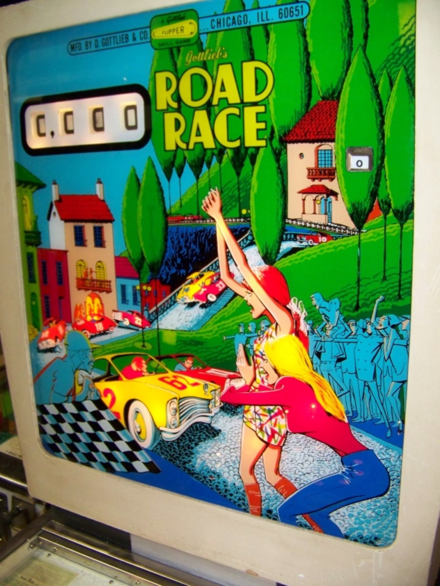 ROAD RACE PINBALL MACHINE 1969 GOTTLIEB WEDGE - Image 5 of 7