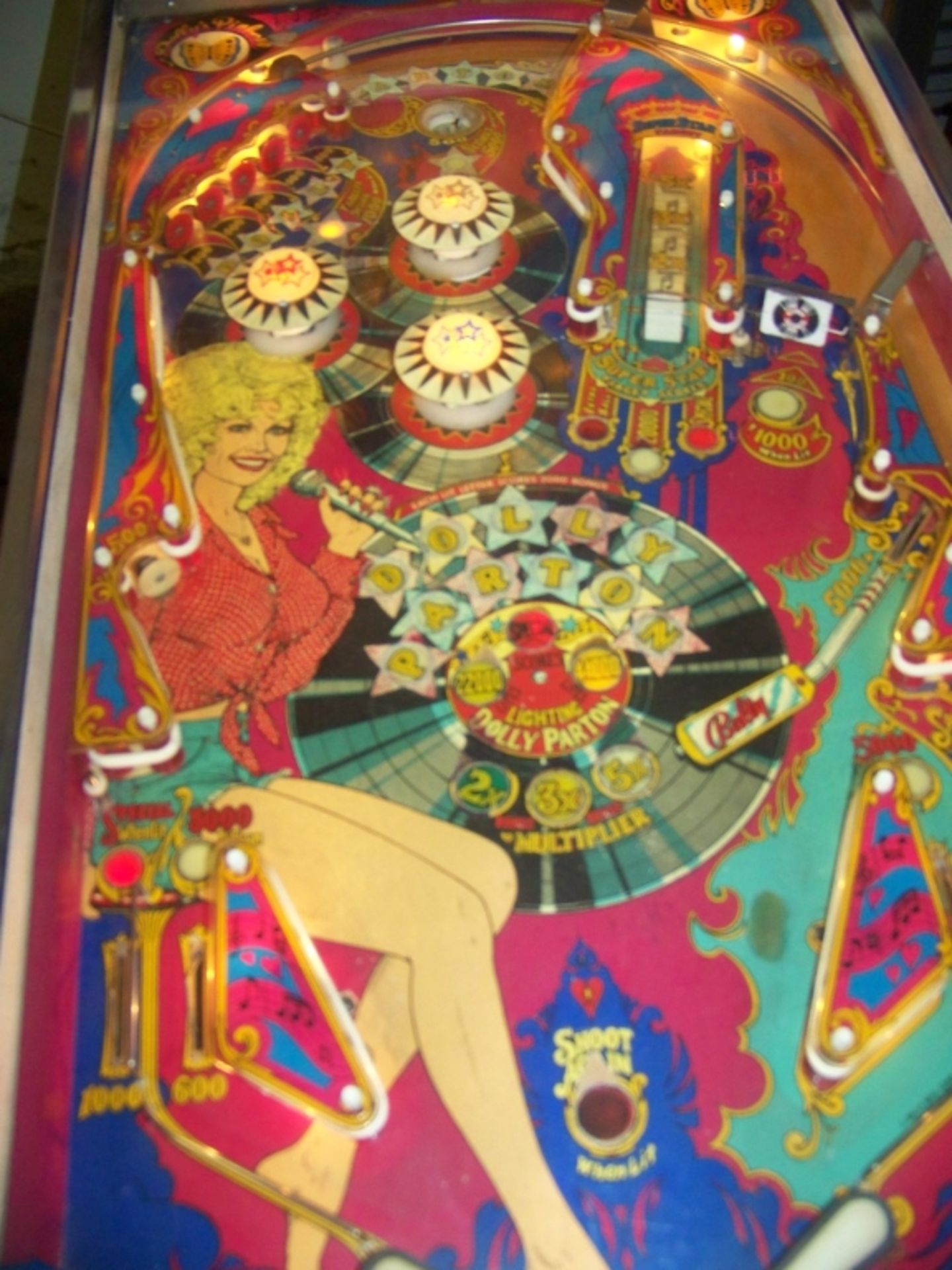 DOLLY PARTON PINBALL MACHINE 1979 BALLY CLASSIC - Image 3 of 10