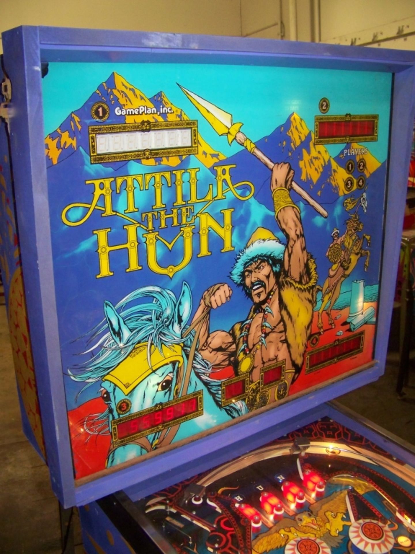 ATTILA THE HUN PINBALL MACHINE 1984 GAME PLAN - Image 7 of 8