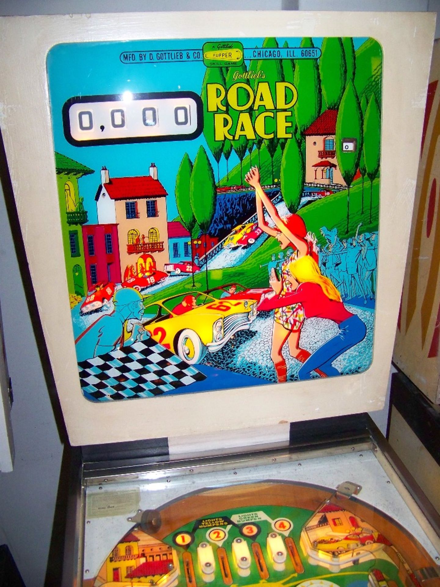 ROAD RACE PINBALL MACHINE 1969 GOTTLIEB WEDGE - Image 3 of 7