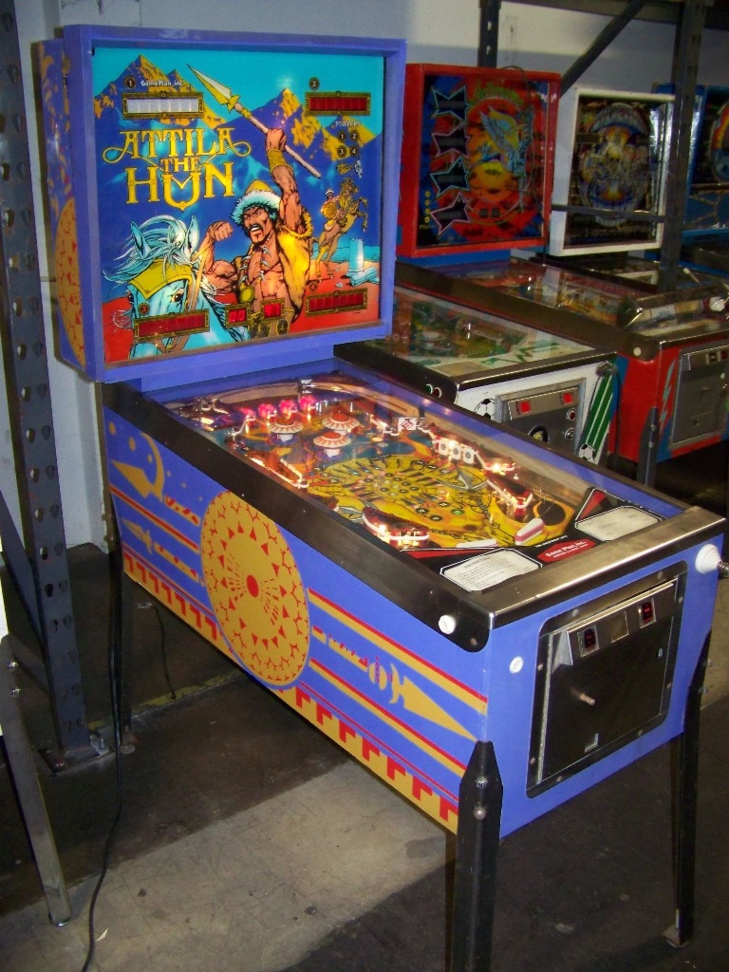 ATTILA THE HUN PINBALL MACHINE 1984 GAME PLAN