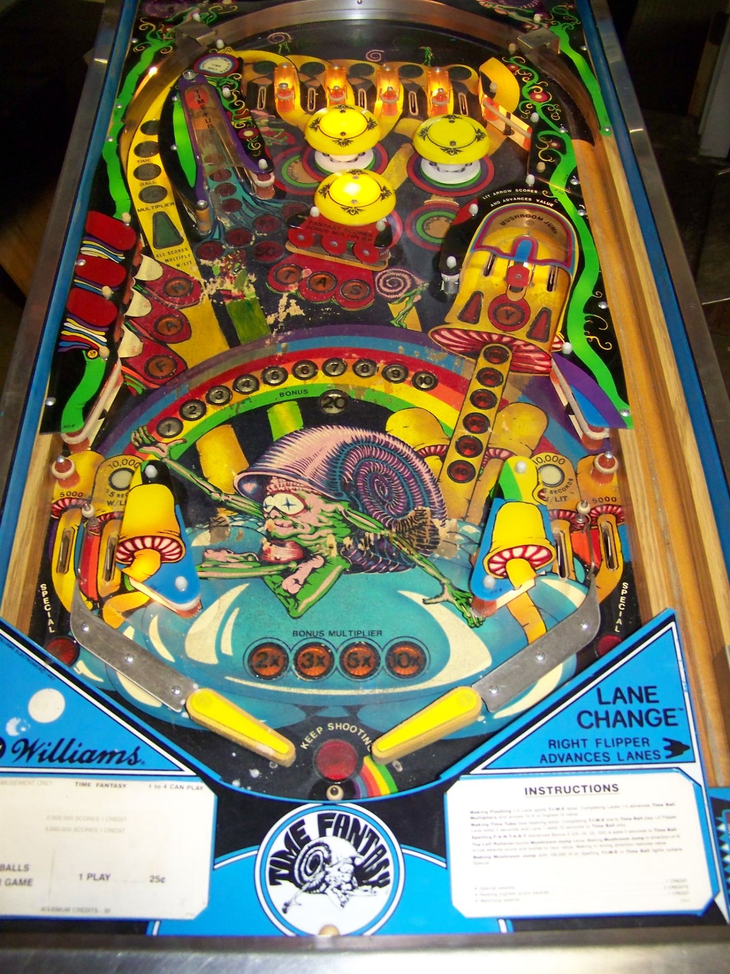 TIME FANTASY PINBALL MACHINE 1983 WILLIAMS - Image 6 of 7