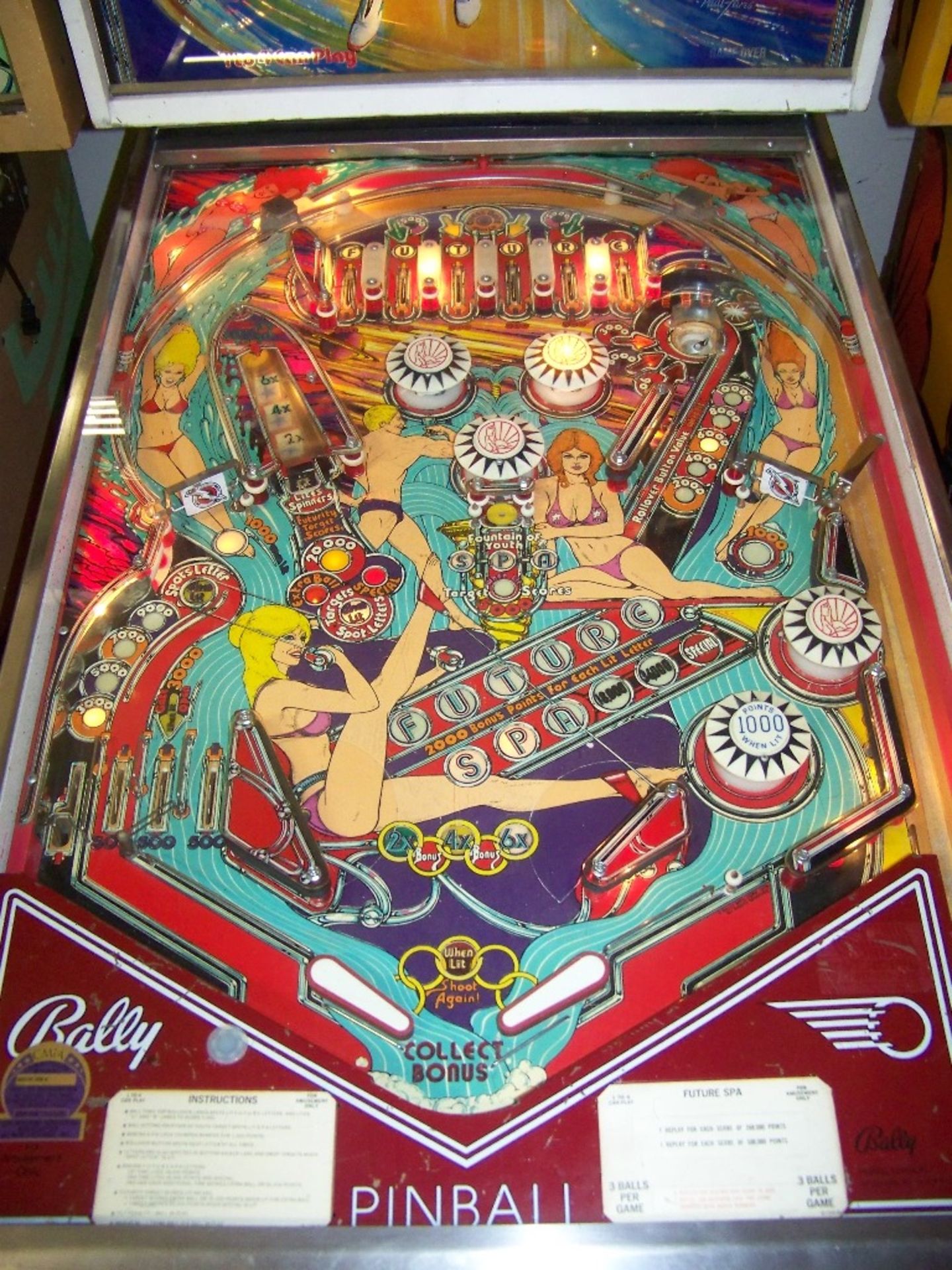 FUTURE SPA PINBALL MACHINE 1979 BALLY WIDE BDY - Image 3 of 10