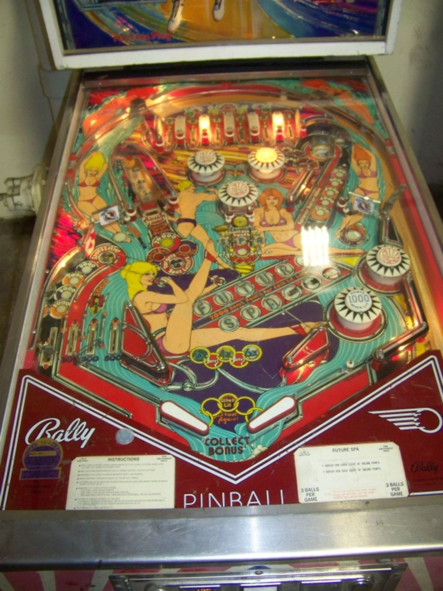 FUTURE SPA PINBALL MACHINE 1979 BALLY WIDE BDY - Image 6 of 10