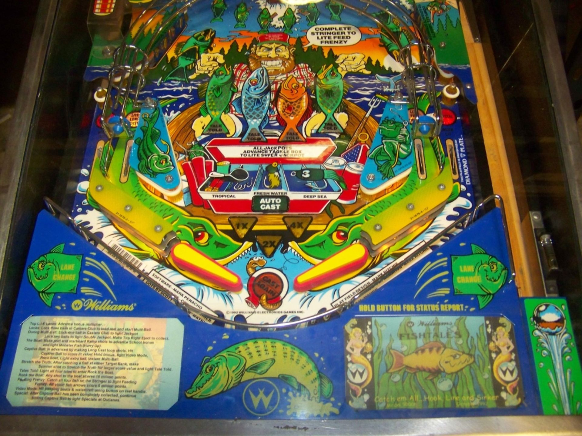 FISH TALES PINBALL MACHINE 1992 WILLIAMS - Image 2 of 13