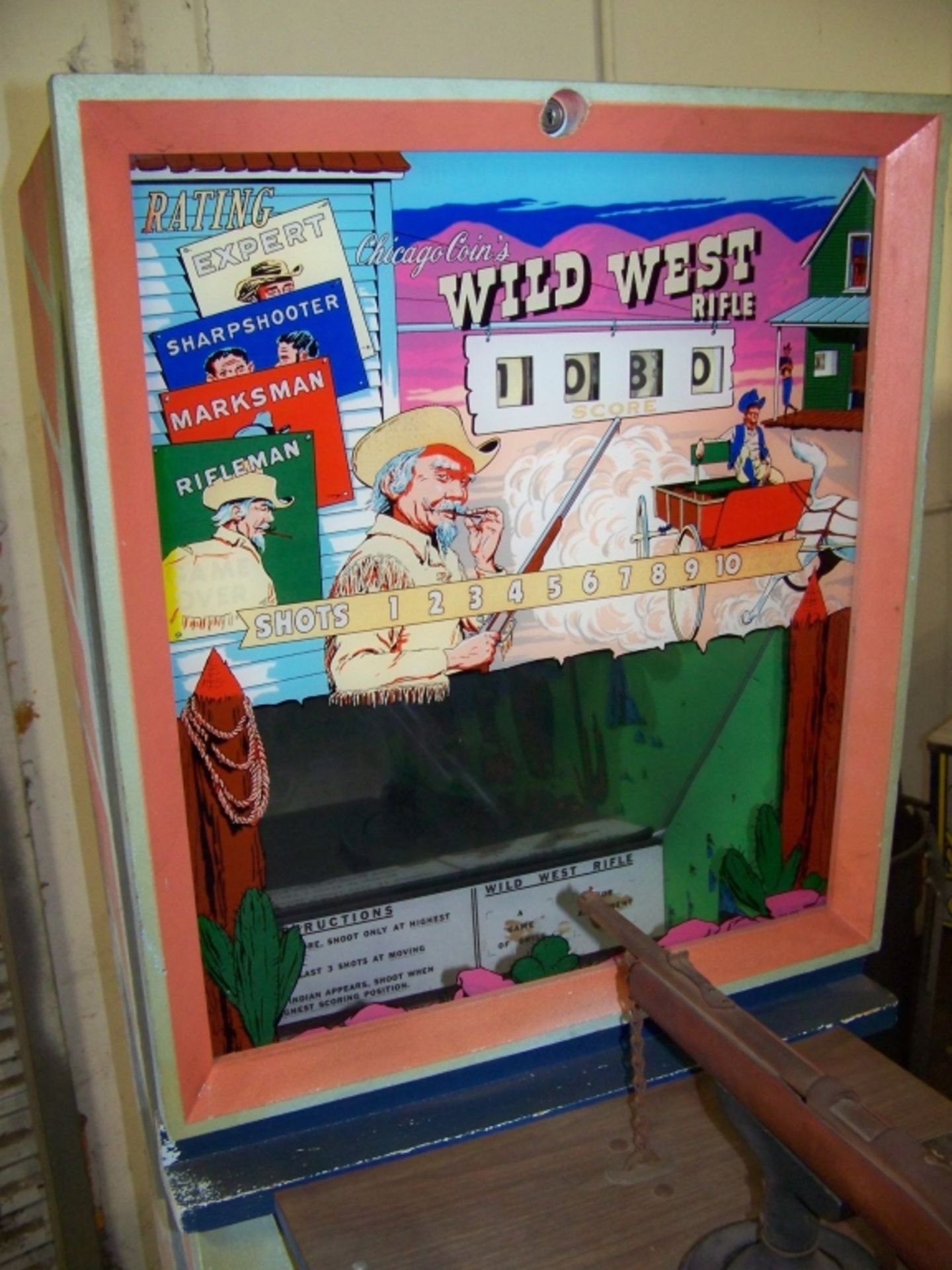 WILD WEST RIFLE ARCADE GAME 1967 CHICAGO COIN E.M. - Image 5 of 7