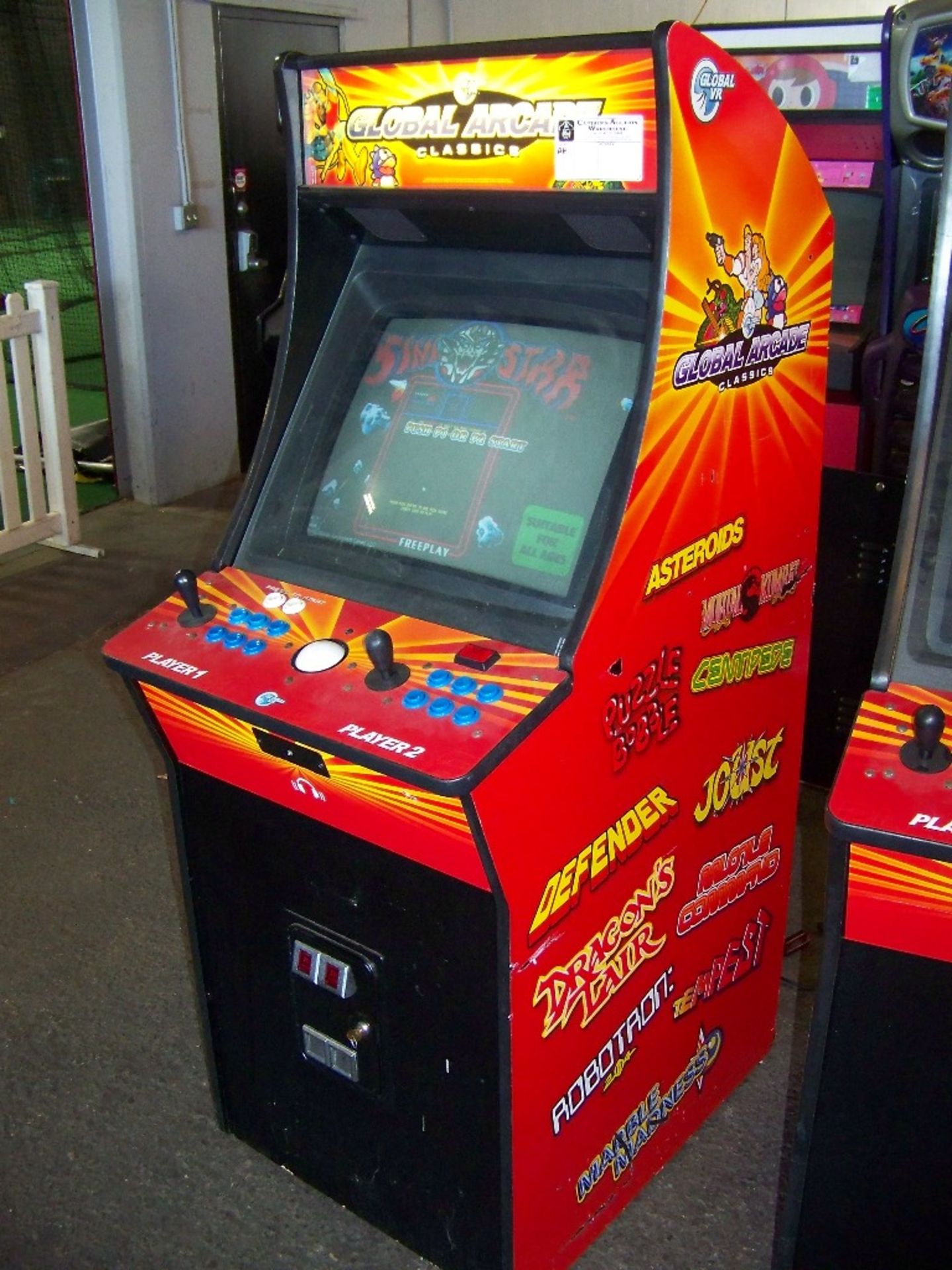 GLOBAL ARCADE CLASSICS MULTIGAME CABINET GLOBAL VR - Image 3 of 5