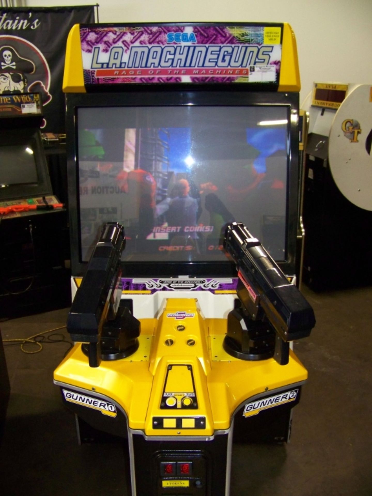 L.A. MACHINE GUNS 50" DELUXE ARCADE GAME SEGA   NO - Image 2 of 7