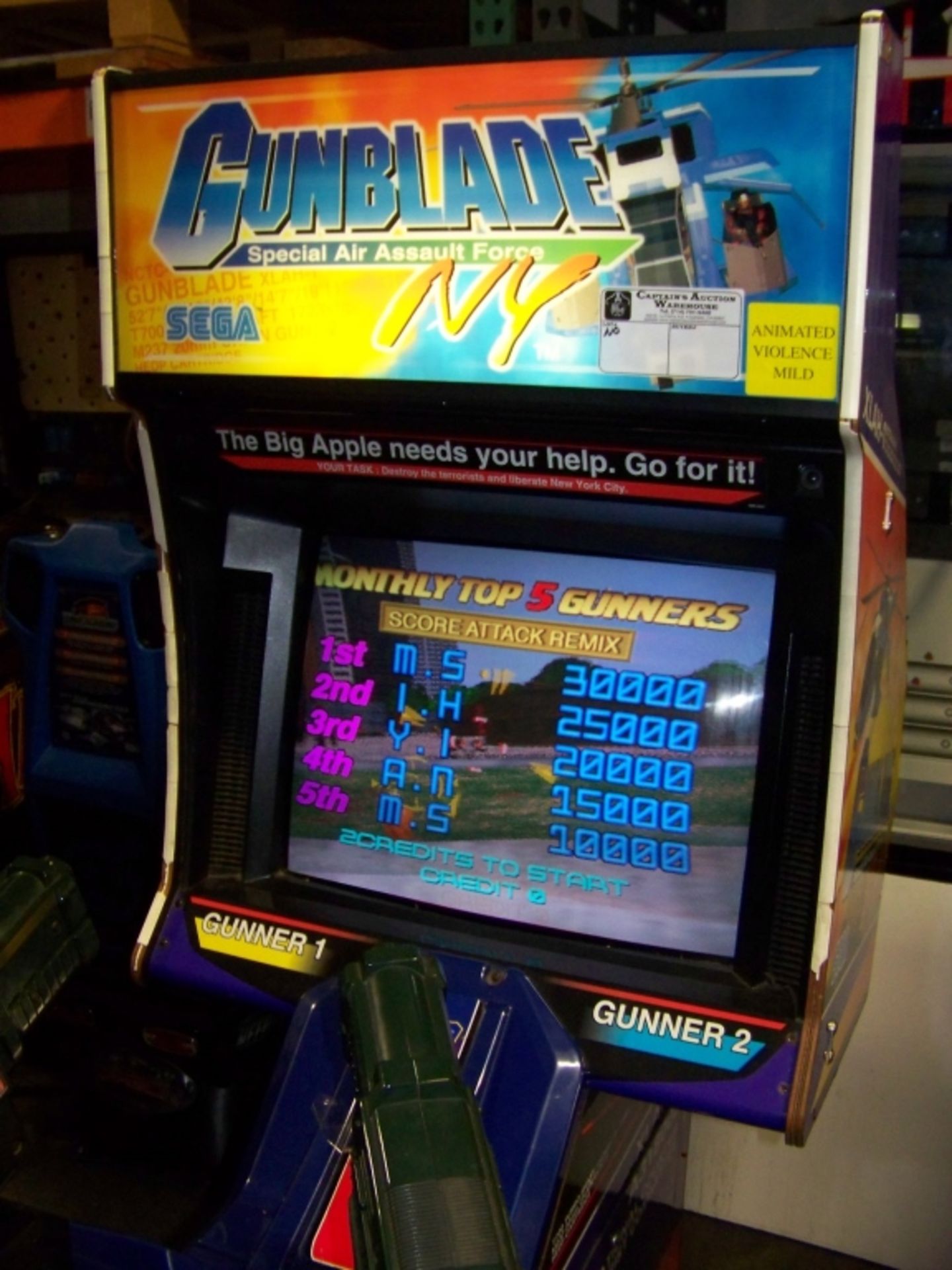 GUNBLADE NY SEGA SHOOTER ARCADE GAME - Image 2 of 4