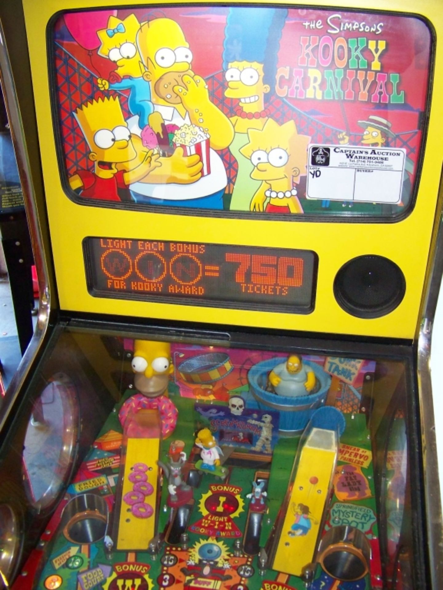 SIMPSONS KOOKY CARNIVAL TICKET REDEMPTION GAME - Image 3 of 6