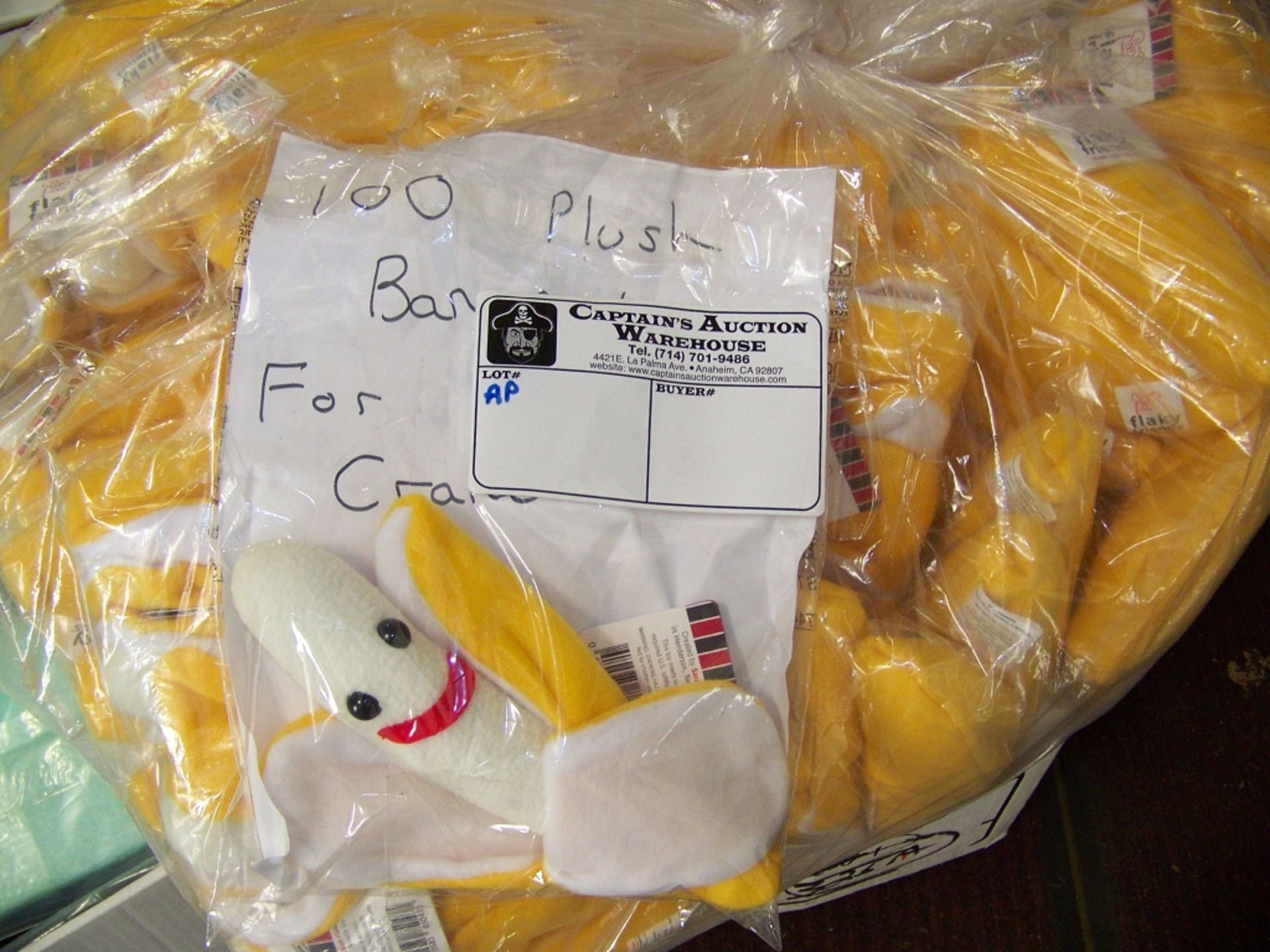 1 BAG LOT 100 CT. PLUSH BANANAS