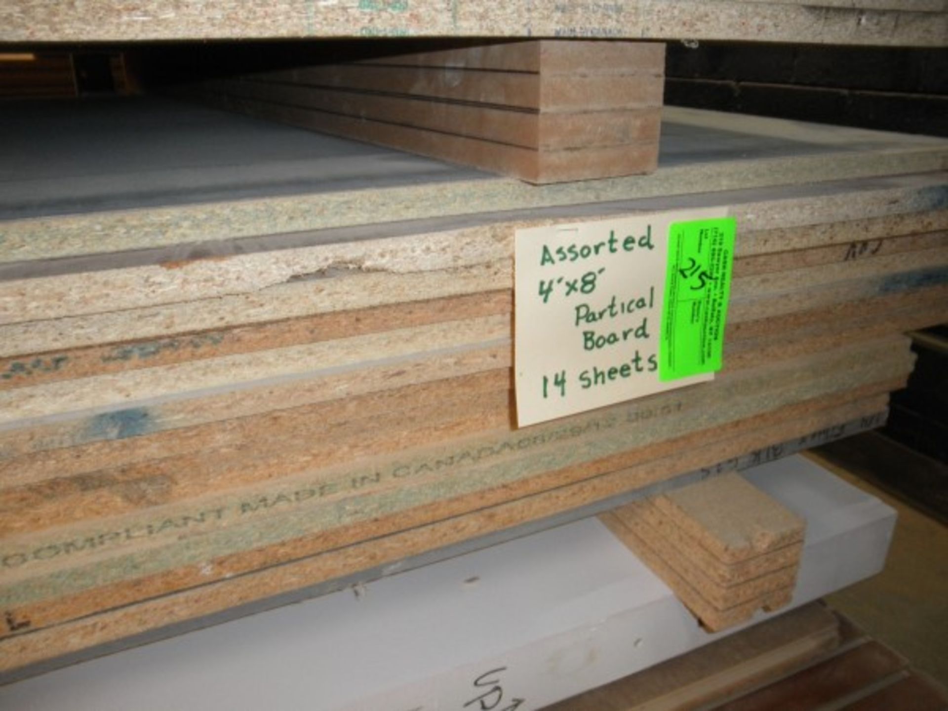 14 4X8 ASSORTED PARTICLE BOARD