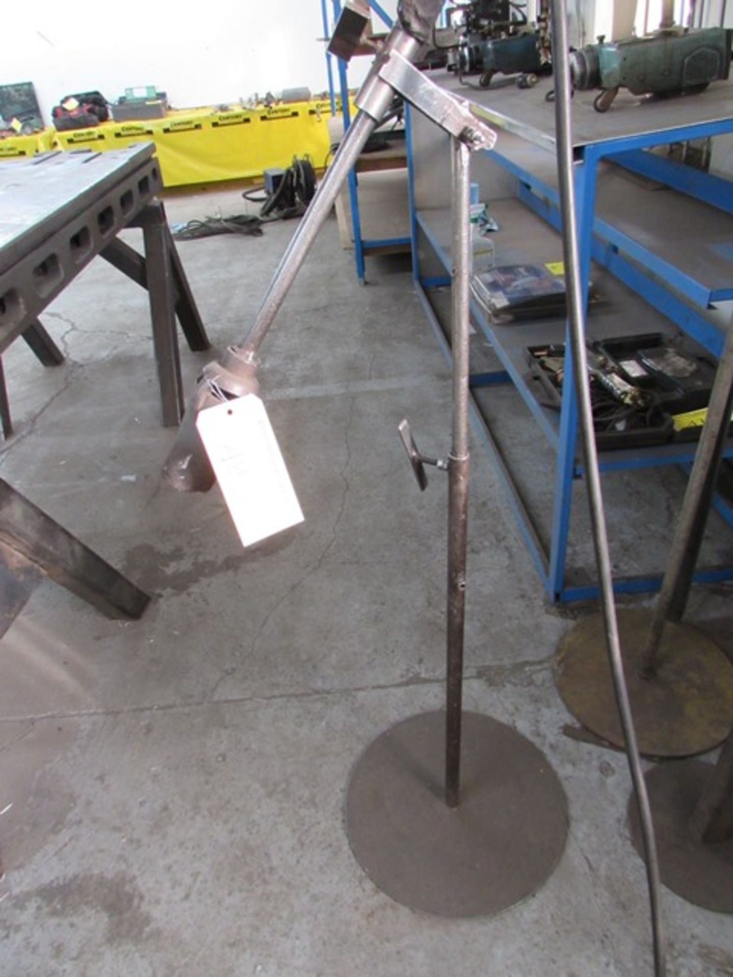 Welding torch on stand