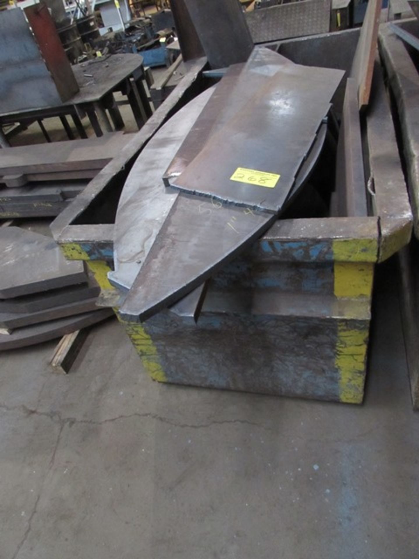 72" x 48" metal storage bin c/w scarp steel