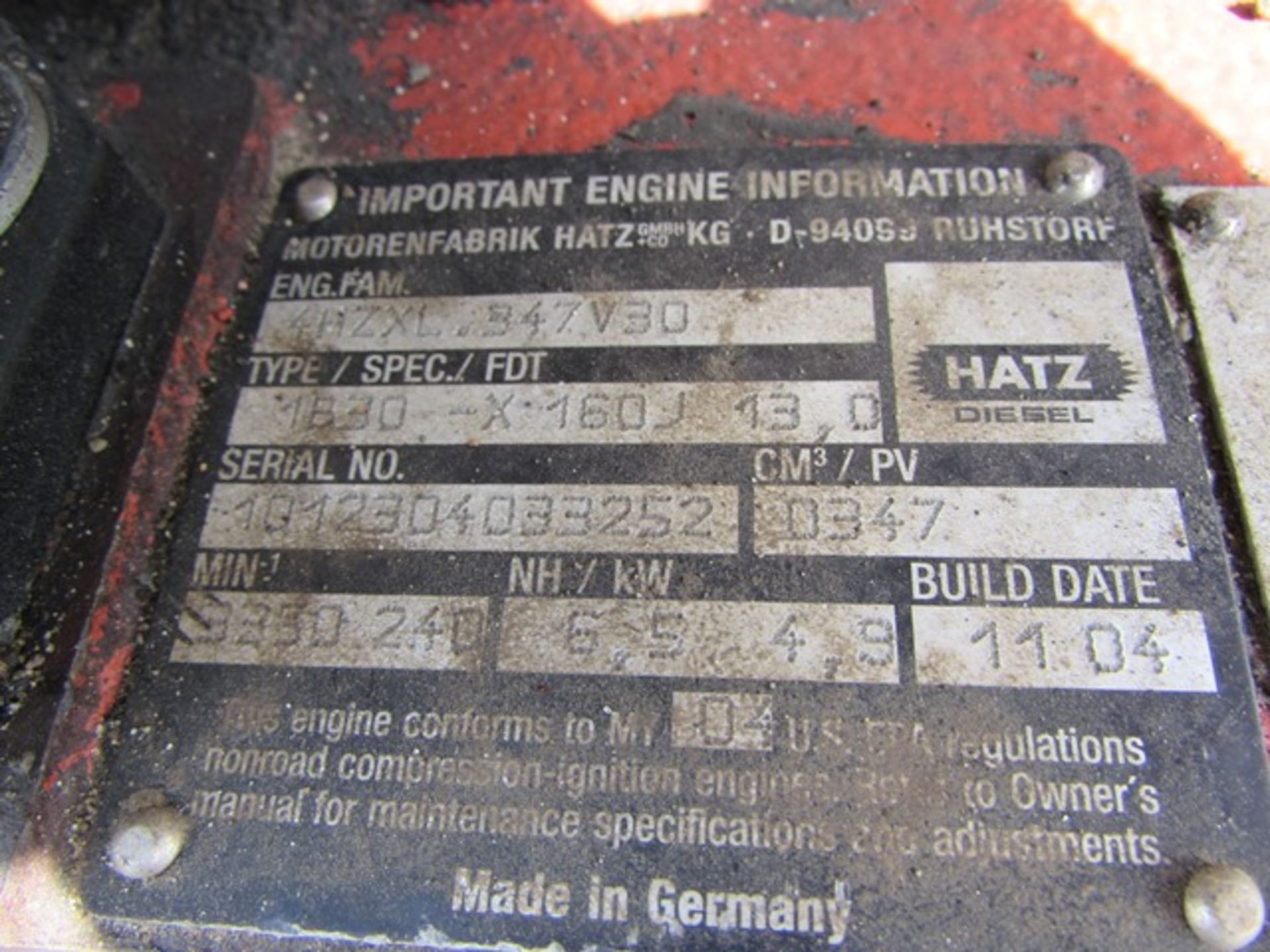 2005 Dynapac "V30" diesel plate compactor c/w Hatz diesel motor S/N - 1912304033252 - Image 2 of 2