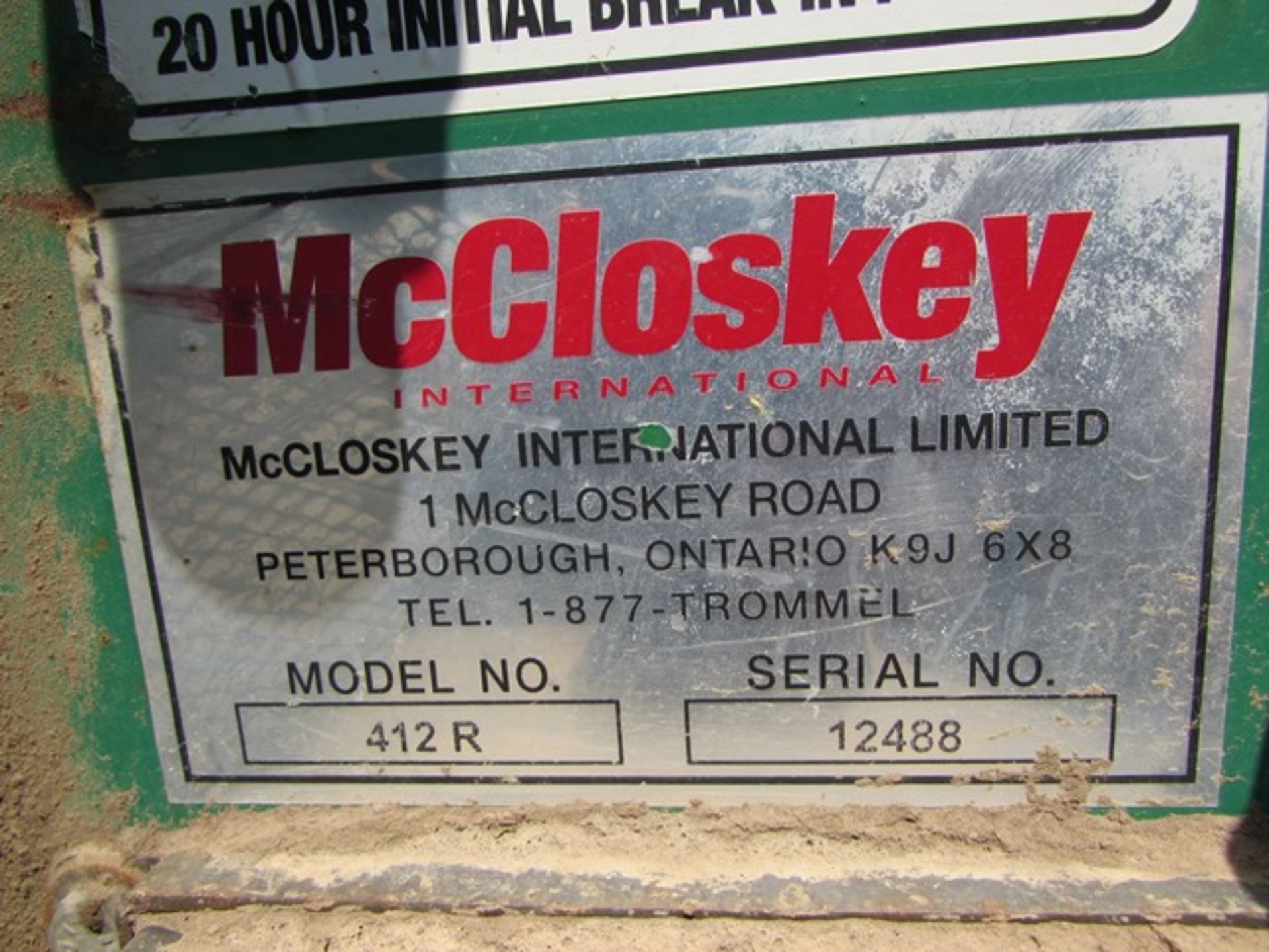 McCloskey trommel screening plantÂ c/w Cat 50Hp diesel powered motor, wireless remote control for - Image 5 of 5