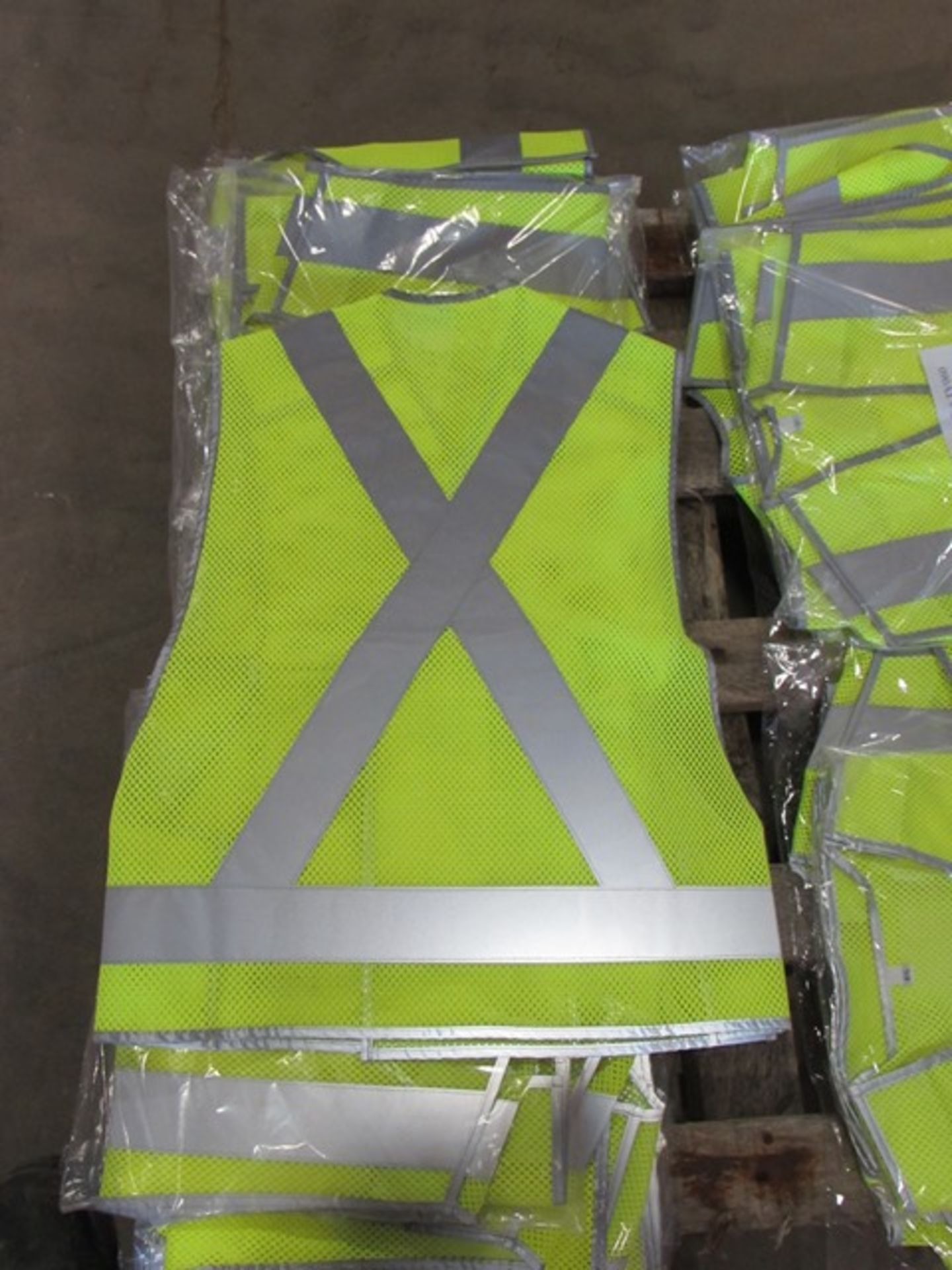 Lot brand new fluorescent safety vest c/w 3M reflective striping, Velcro adjustable waist (approx - Image 2 of 3