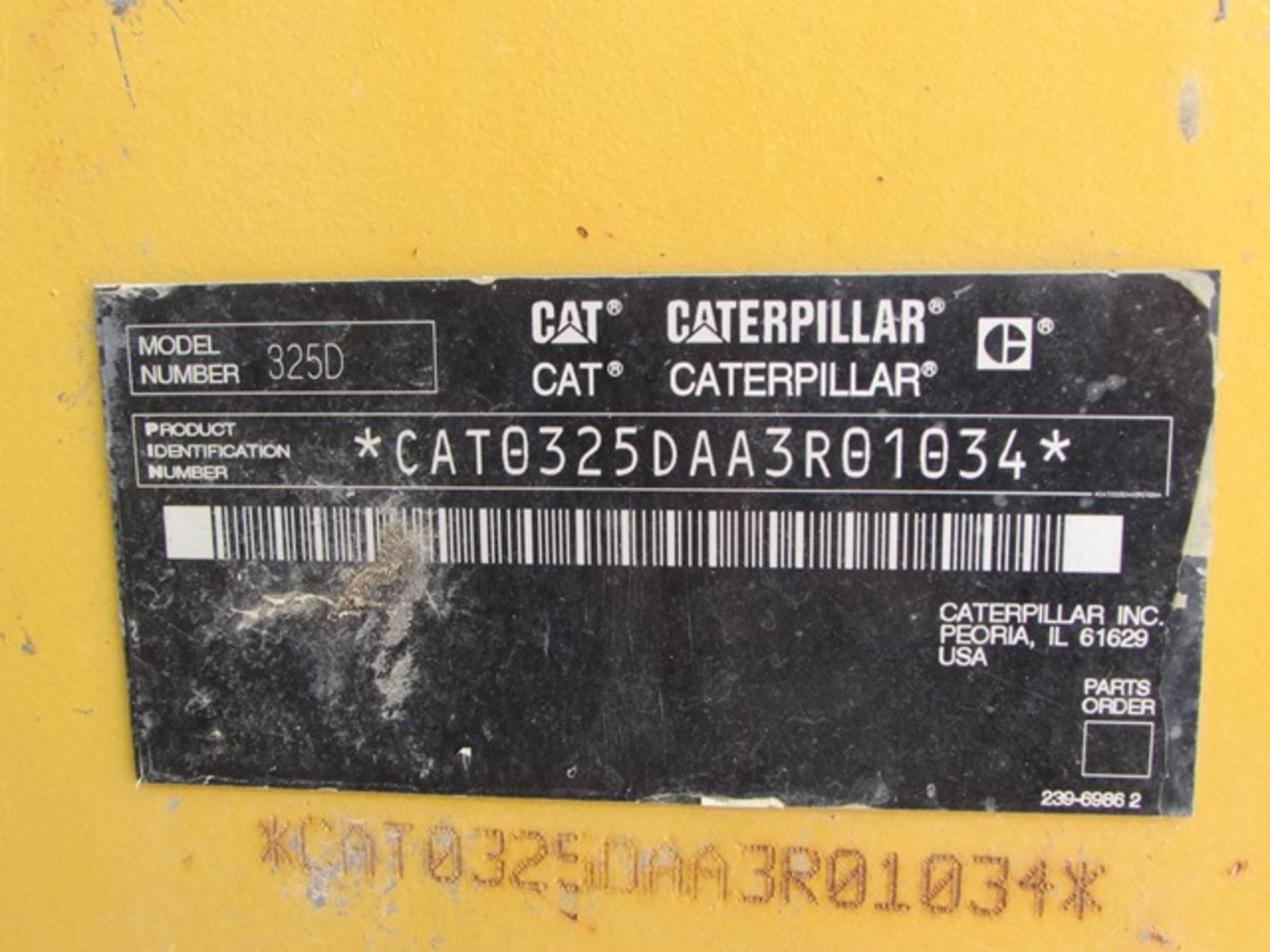 2008 Caterpillar "Cat -325 DL" hydraulic excavator c/w Caterpillar C7 ACERT 7.2 LITRE 190hp motor, - Image 4 of 4