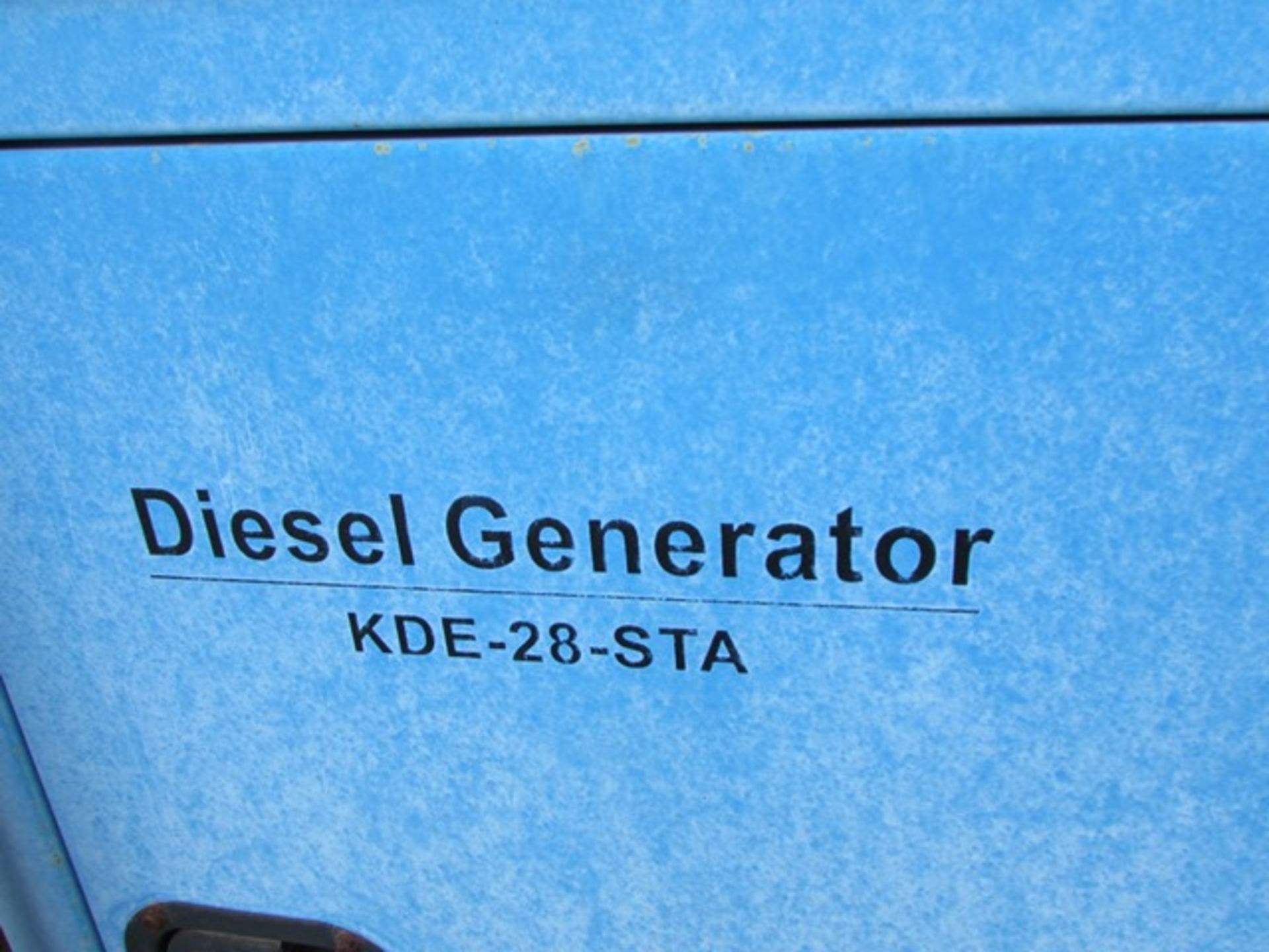 2008 Reza "KDE-28-STA" skid mounted genset c/w 20 kW output S/N - 0802034 - Image 4 of 5