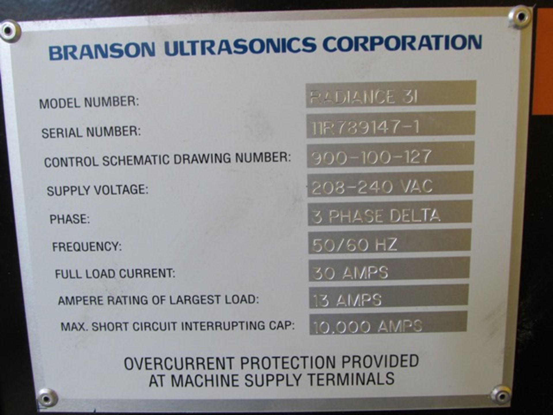 2011 Branson laser welding system equipment c/w  Radiance 3G bench-top controller with 2-laser - Image 6 of 13