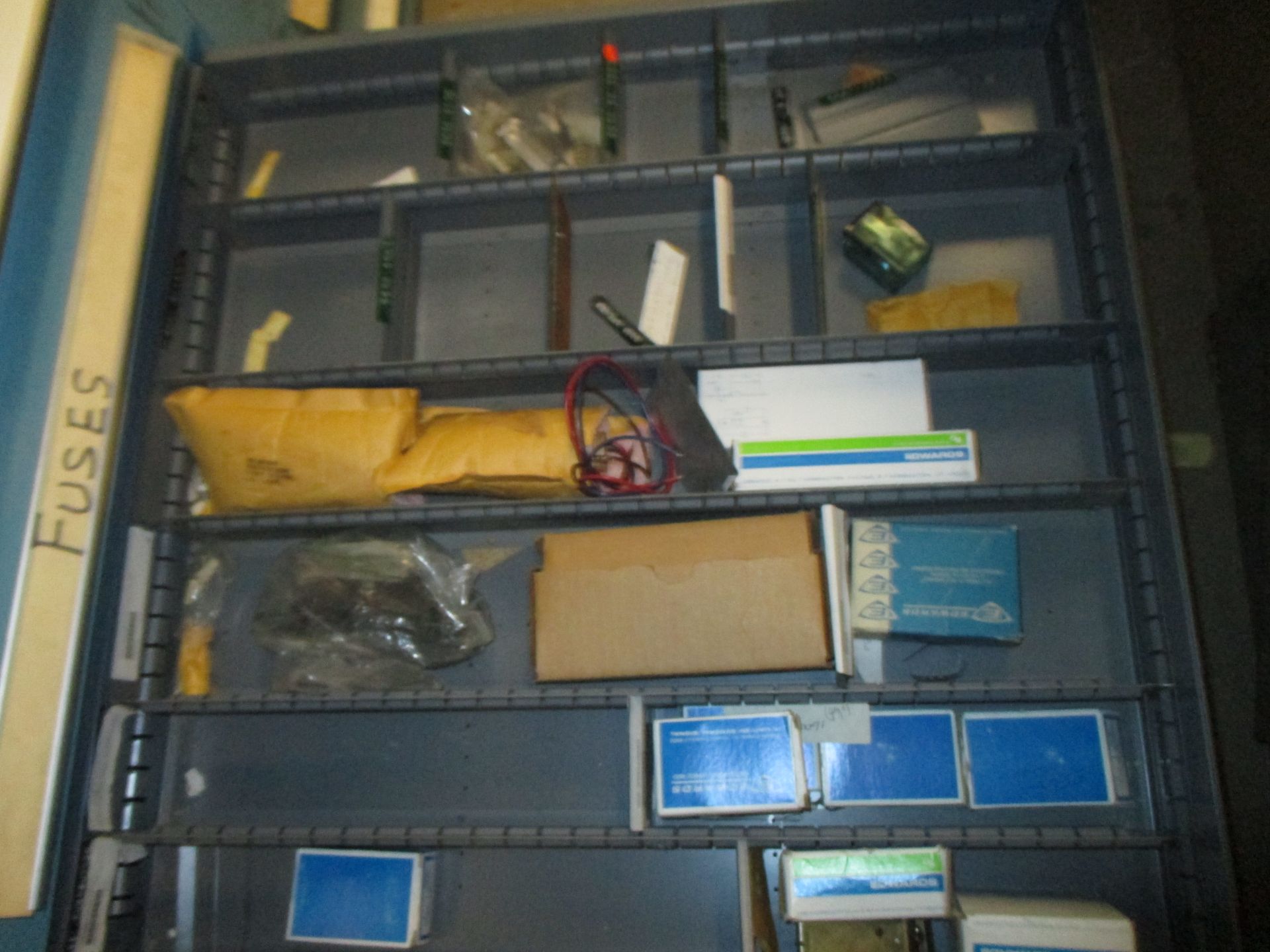 CONTENTS OF CABINET INCLUDING FUSES & EDWARDS PARTS DOOR CLOSERS 1320 Production Road, Fort Wayne, - Image 8 of 8