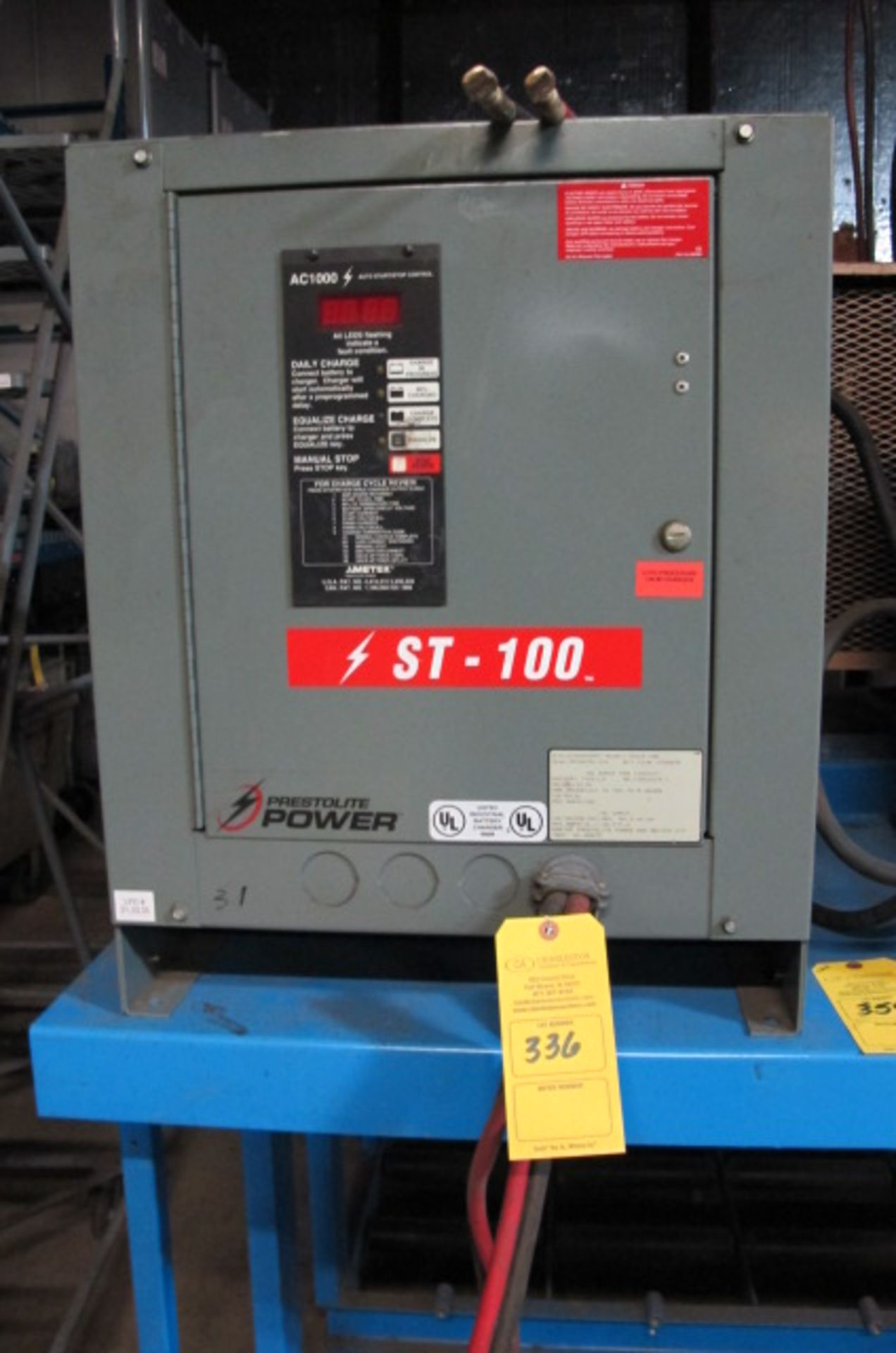 PRESTOLITE POWER 36V BATTERY CHARGER; ST-100 7684 OH 120, Lyons, Ohio 43523 - all Gaylord plastic