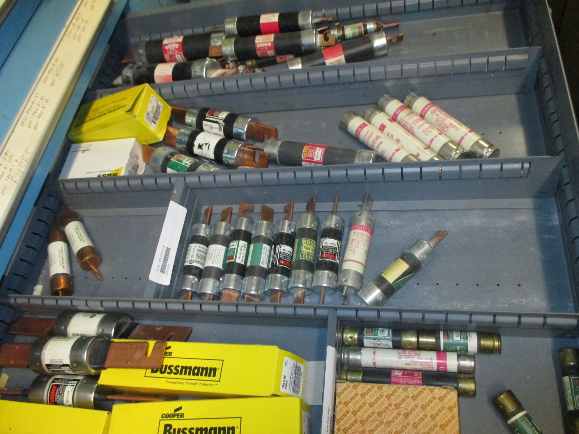 CONTENTS OF CABINET INCLUDING FUSES & EDWARDS PARTS DOOR CLOSERS 1320 Production Road, Fort Wayne, - Image 3 of 8
