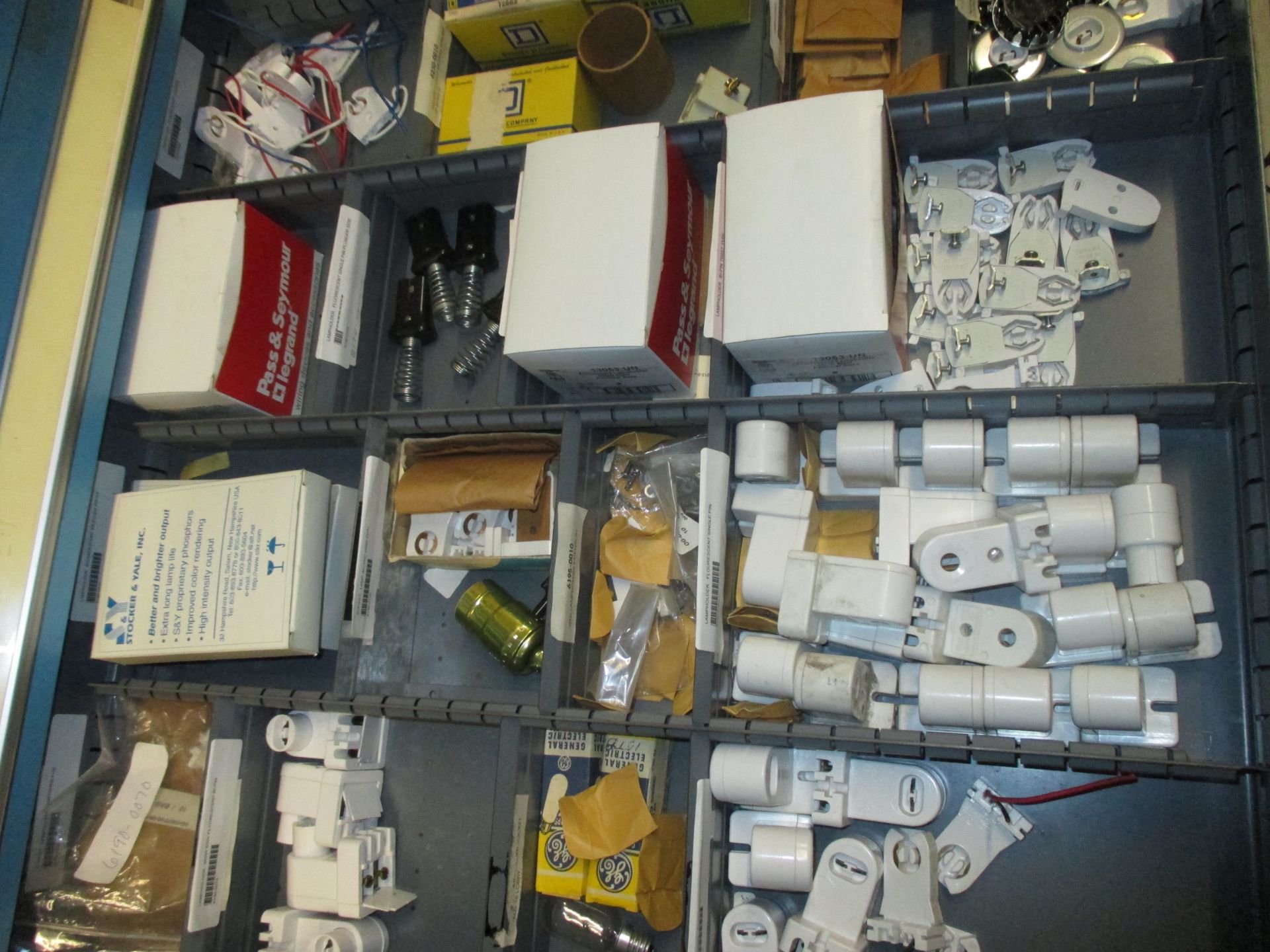 CONTENTS OF CABINET INCLUDING LIGHT BULBS; LAMP HOLDERS & END PLATES 1320 Production Road, Fort - Image 4 of 6