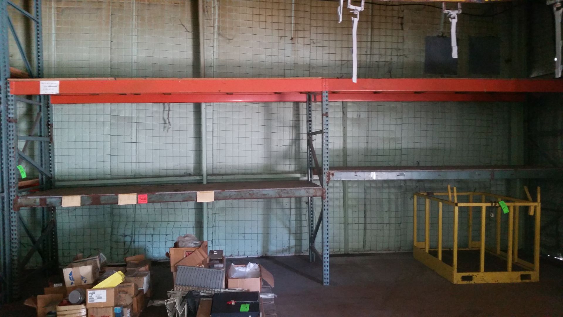 PALLET RACKING; (3) UPRIGHTS; 10' X 48" DEEP; (8) 8' CROSSBARS