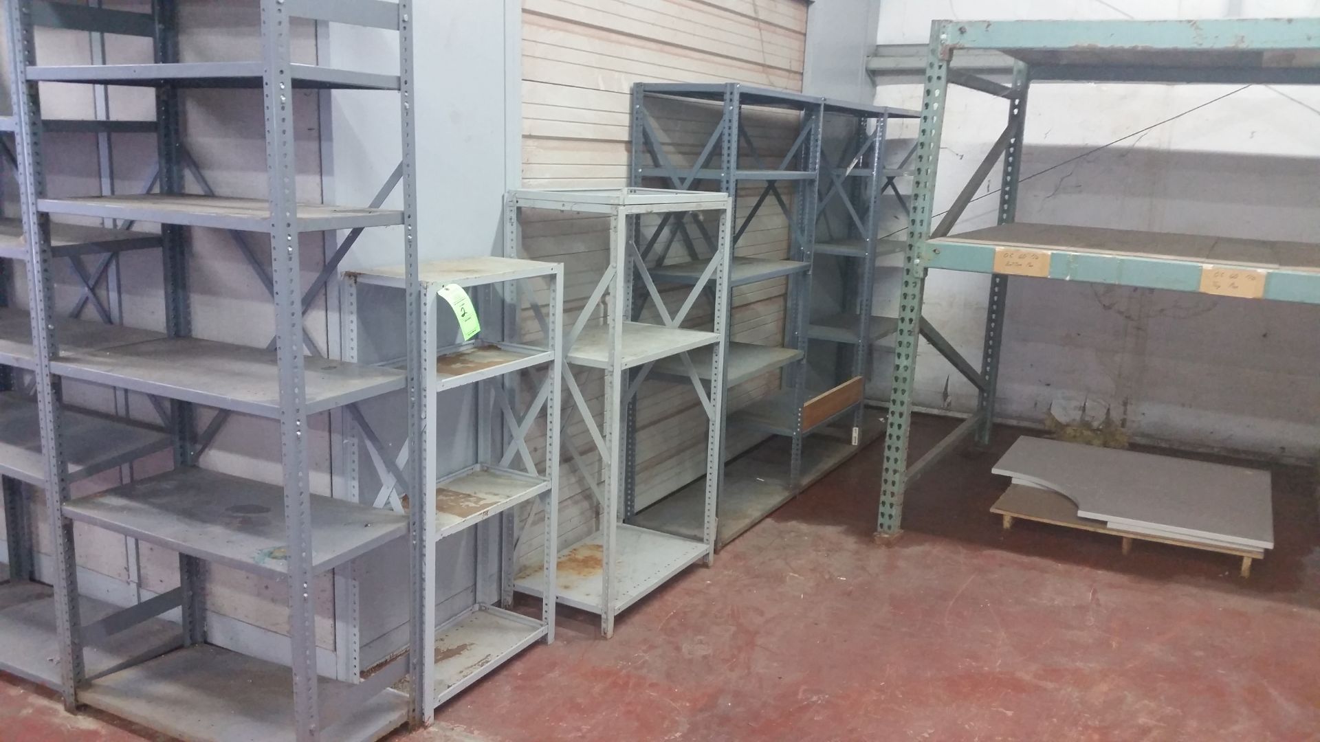 (5) SECTIONS OF PAN SHELVING