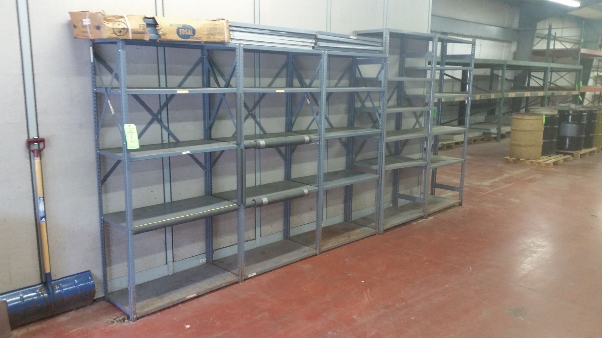 (5) SECTIONS OF PAN SHELVING