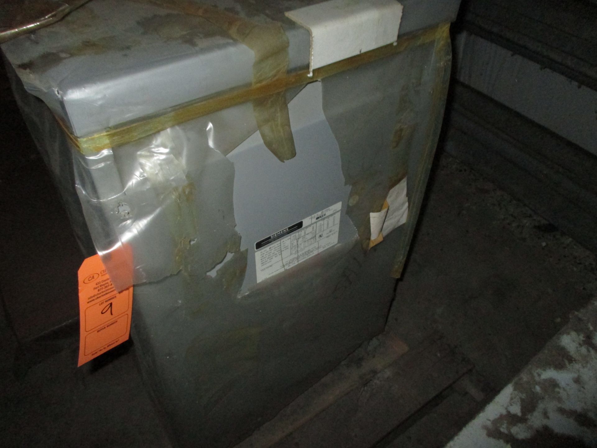 SIEMENS TRANSFORMER; CAT# 1D1Y050; 50 KVA HIGH VOLTAGE 240 X 480; M# 16B; 60HTZ; 1 PHASE(LOCATED