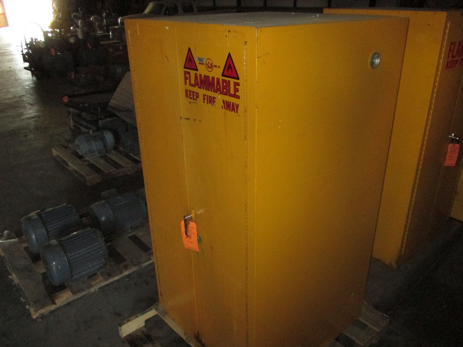 JUSTRITE FLAMMABLE CABINET 34"W X 65" H X 34" D(LOCATED AT 7939 BOWLING GREEN RD, CANEYVILLE, KY