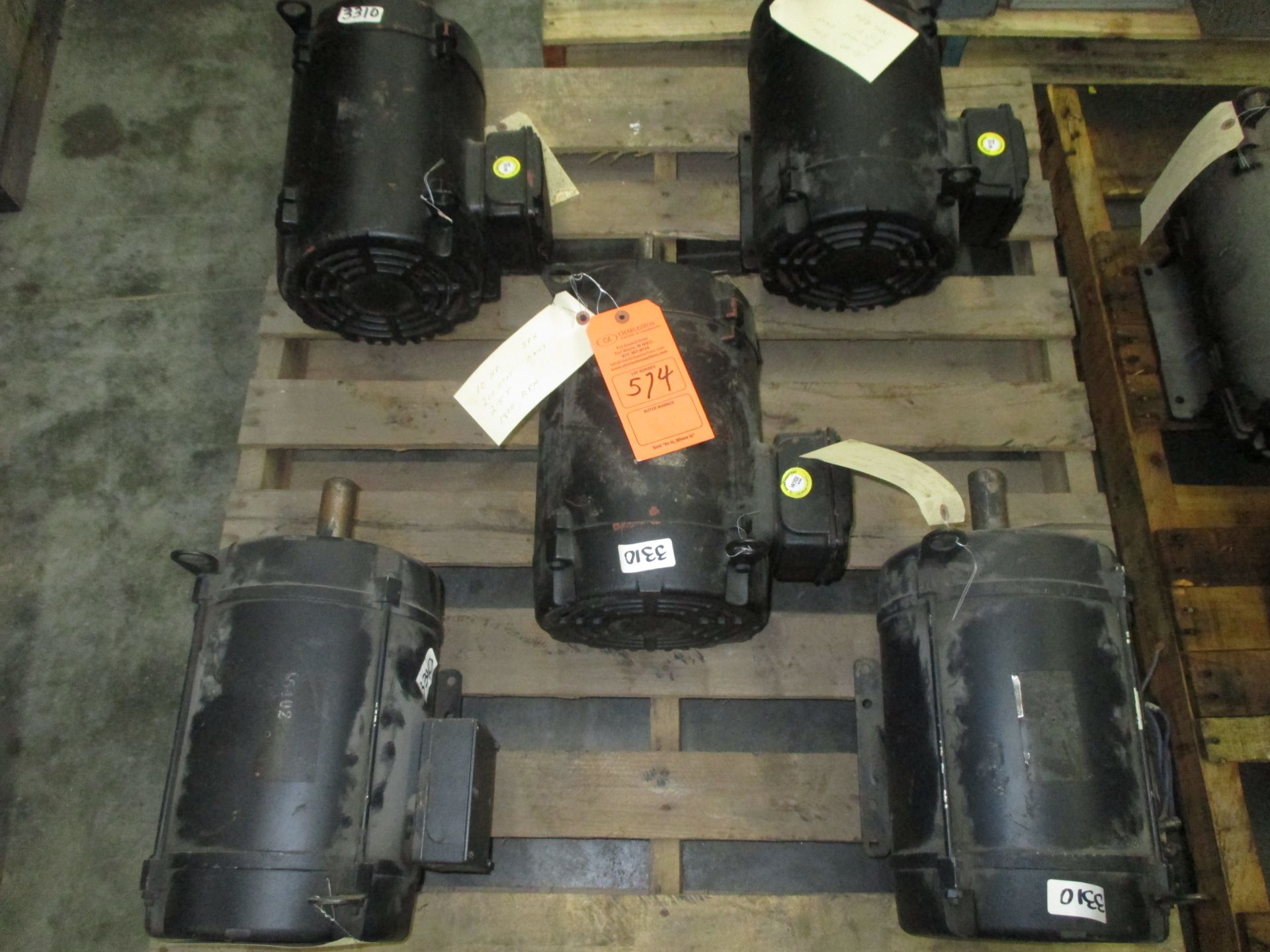 (5) 10 HP ELECTRIC MOTOR; 3PH; 200V; 215T FRAME; 1800 RPM(LOCATED AT 2335 BRIER CREEK RD. MAMMOTH